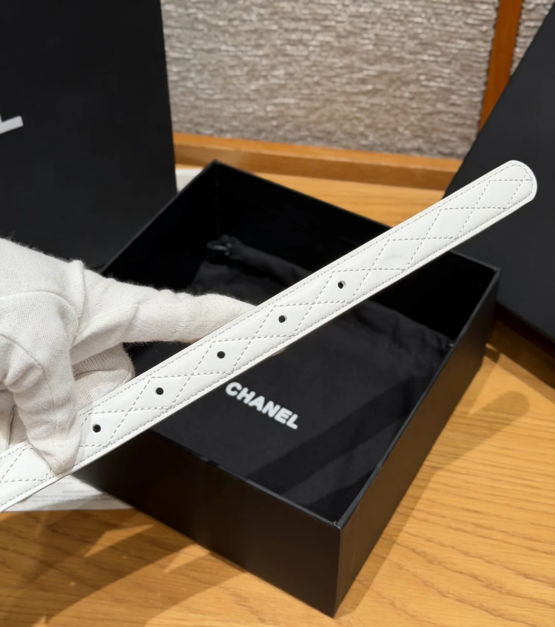 샤넬 퀼팅 램스킨 벨트 20mm 상세 이미지 6