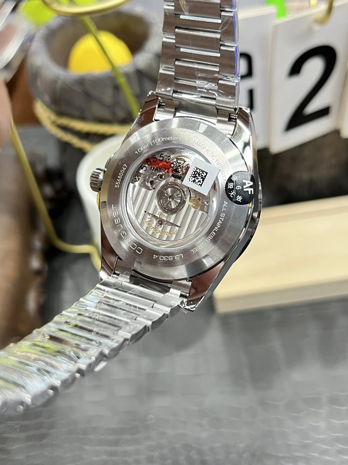 론진 콘퀘스트 엘레강스 남성 자동 시계 상세 이미지 7