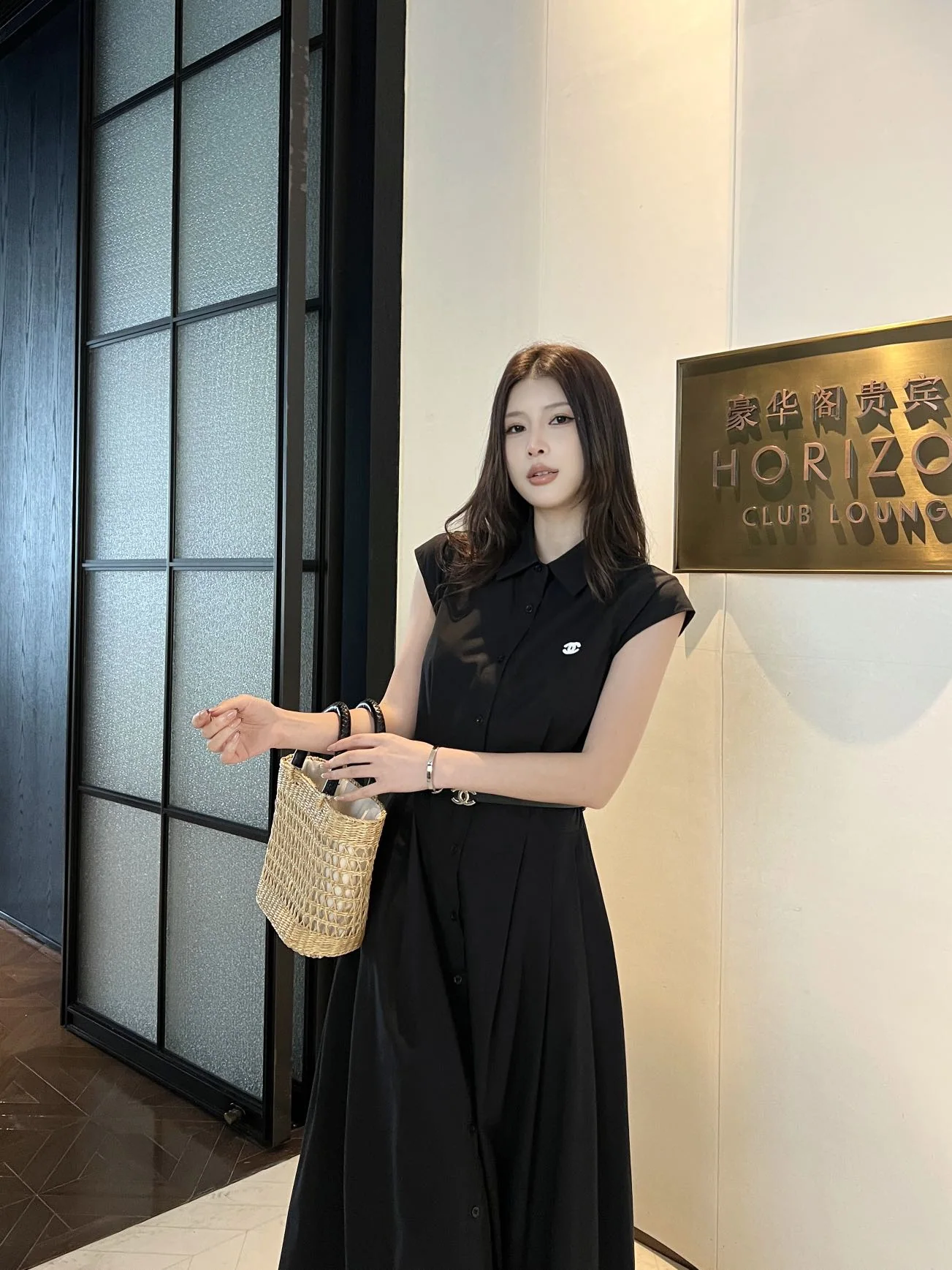 샤넬 민소매 A라인 원피스 여성용 상세 이미지 9