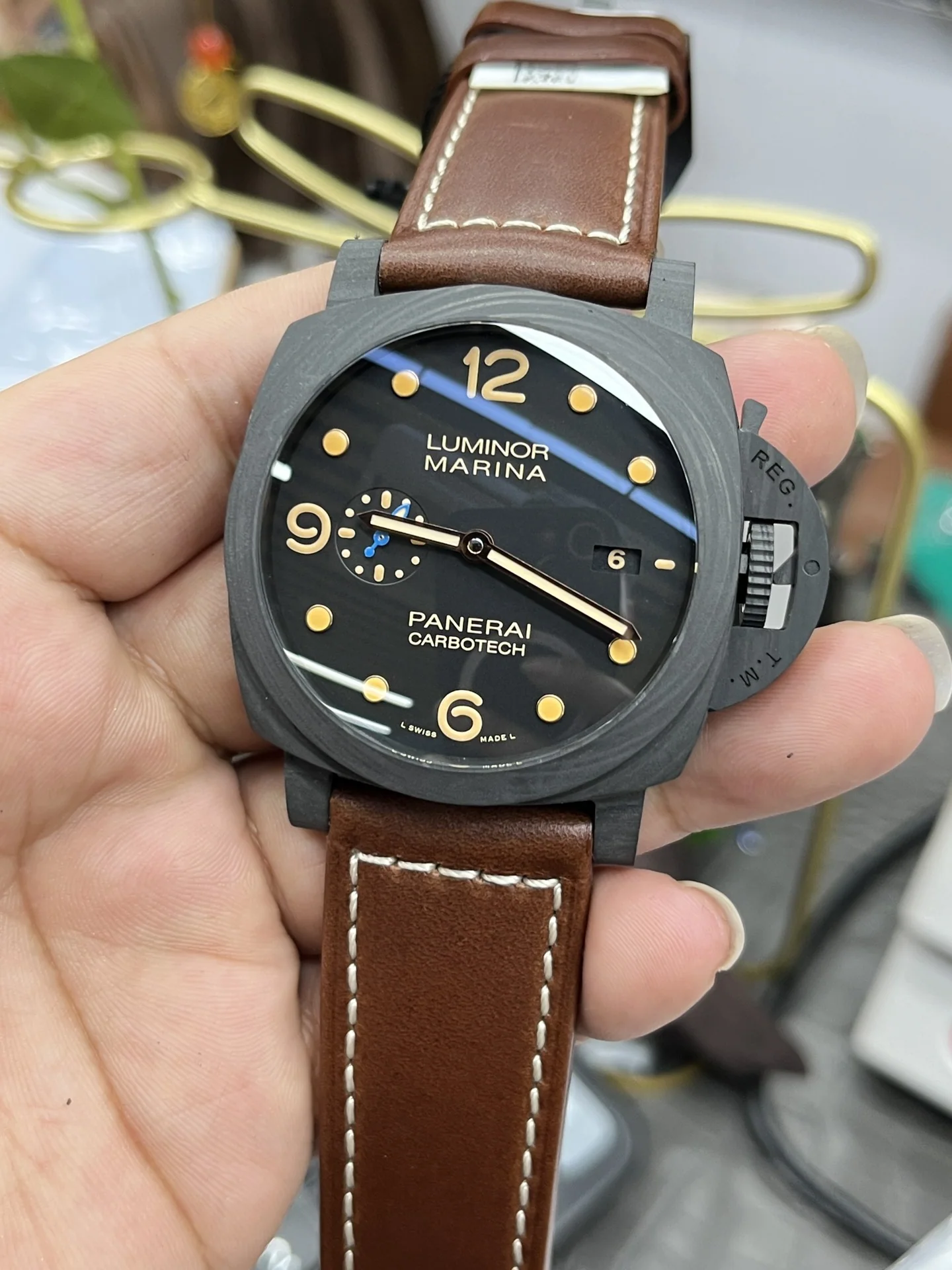 파네라이 루미노르 1950 자동 시계 PAM661 상세 이미지 2