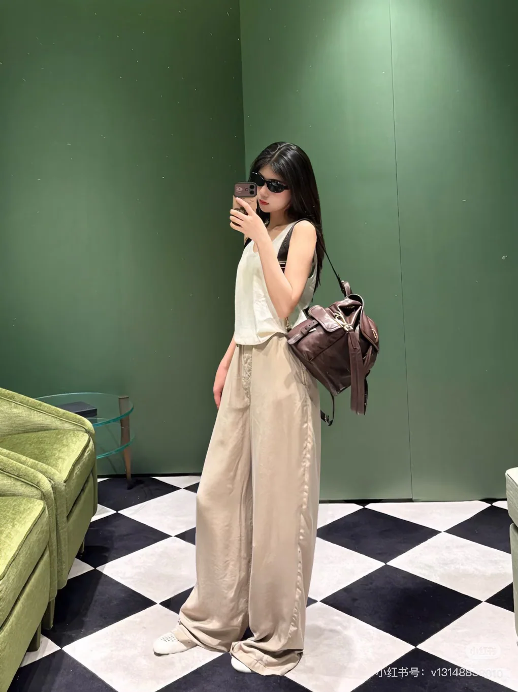 프라다 여성 크리미 화이트 큐플라 팬츠 세트 상세 이미지 4