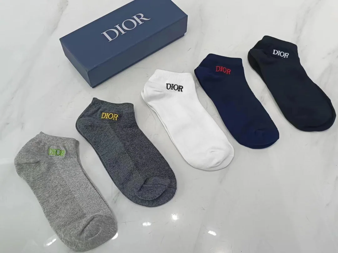 디올 마사지 기능 쇼트 양말 5 족 세트 상세 이미지 2