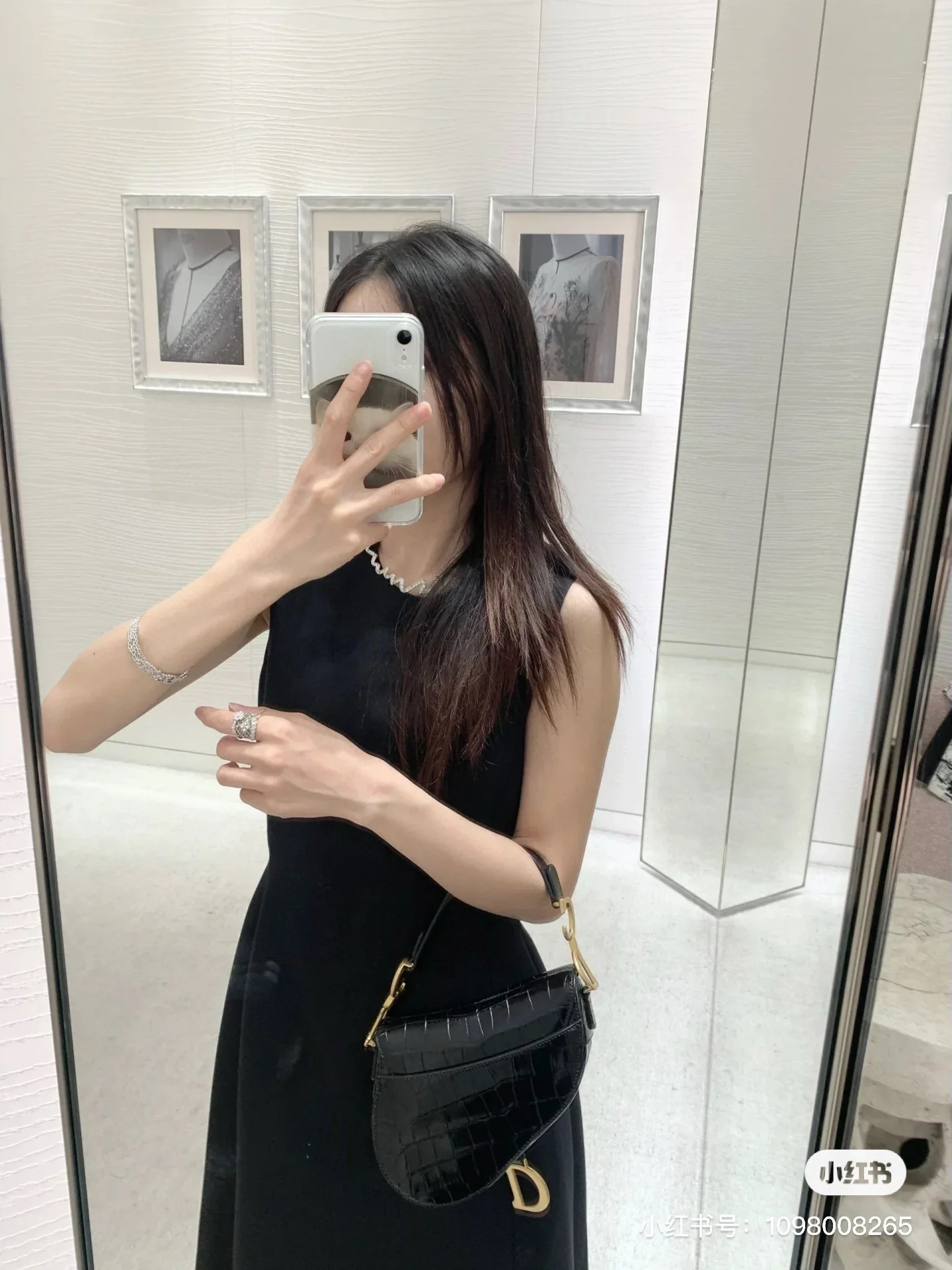 디올 민소매 드레이프 원피스 2025 FW 상세 이미지 3