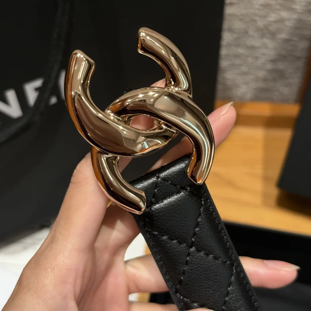 샤넬 램스킨 더블 C 메탈 로고 벨트 상세 이미지 6