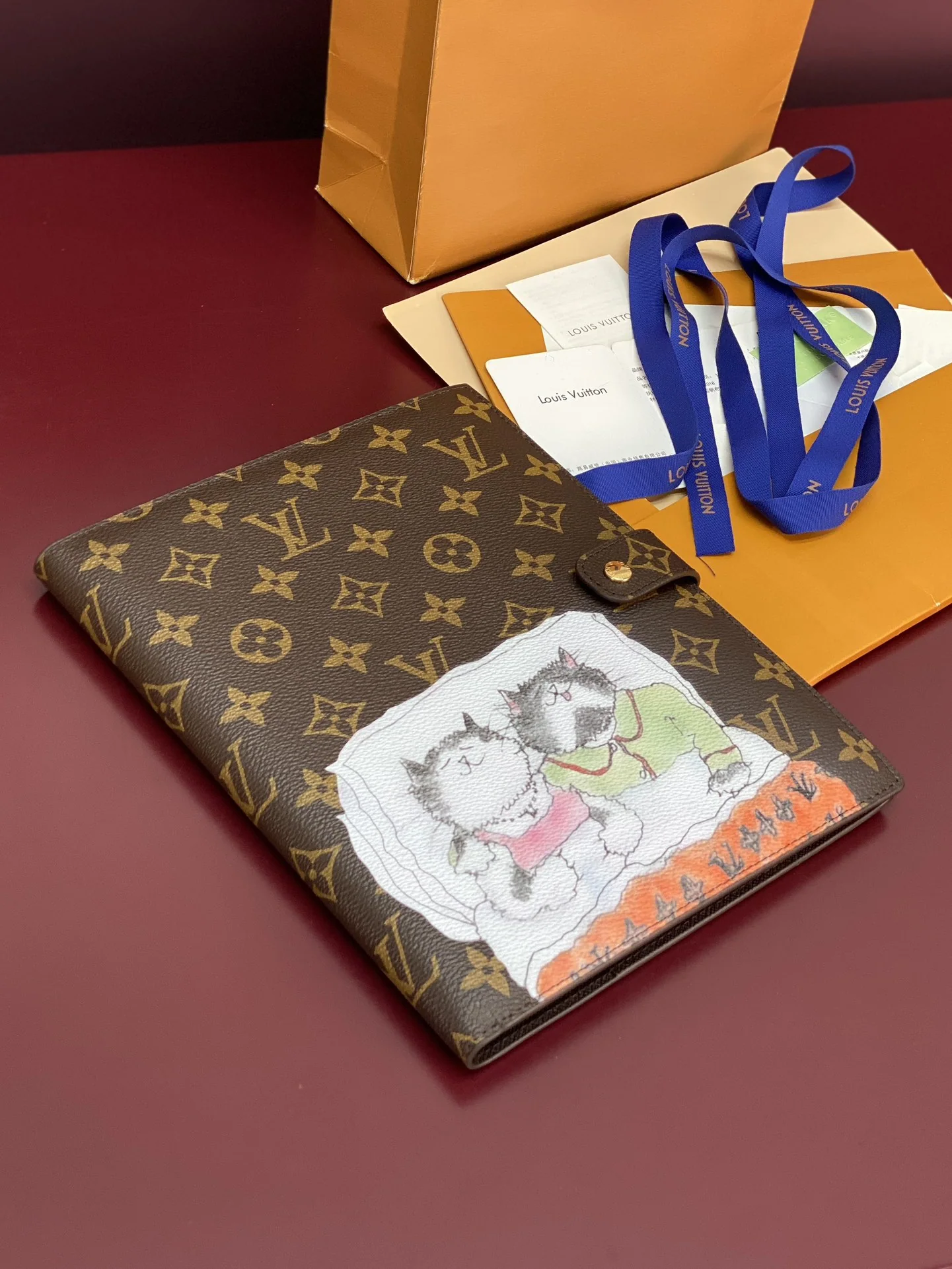 루이비통 그레이스 코딩턴 카토그램 모노그램 캔버스 실크스크린 고양이 프린트 가방 GL1395 상세 이미지 4