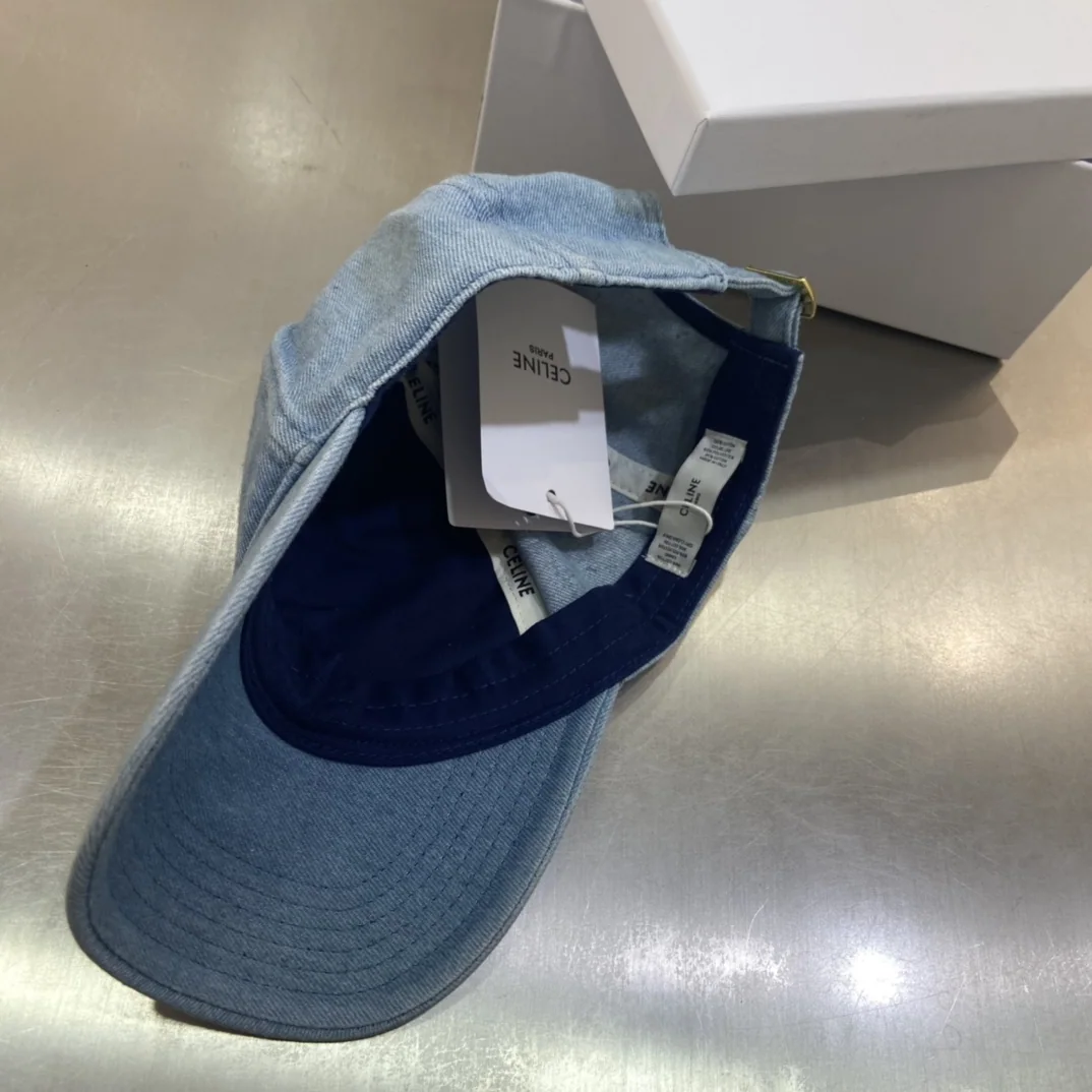 셀린느 C 로고 자수 데님 베이스볼 캡 상세 이미지 9