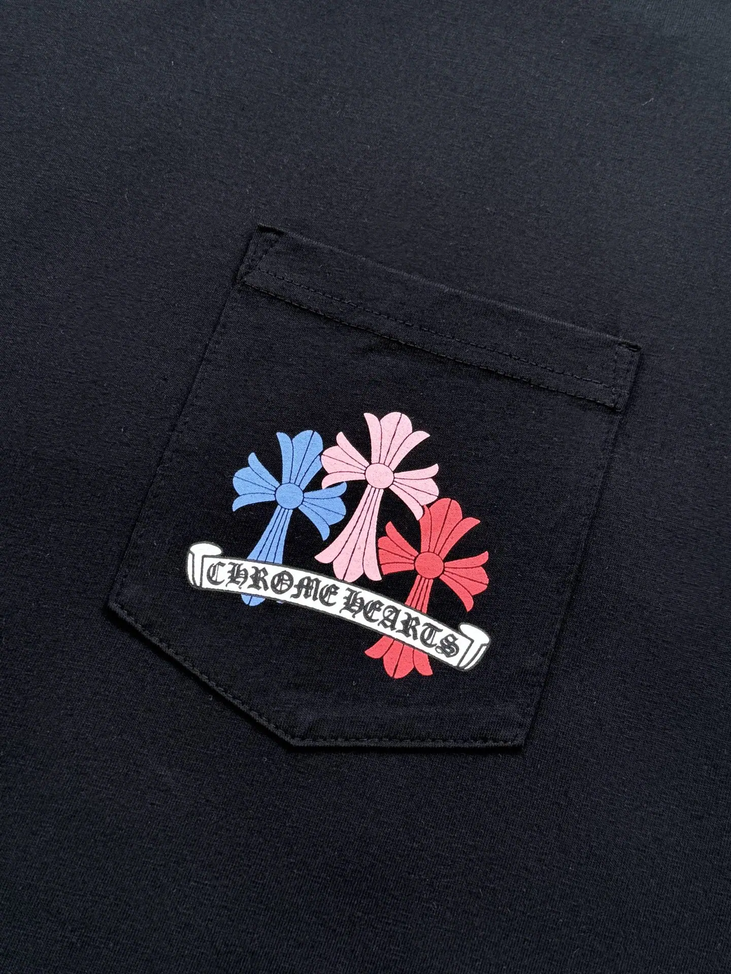 크롬하츠 빈티지 컬러풀 크로스 남성 반팔 티셔츠 상세 이미지 5