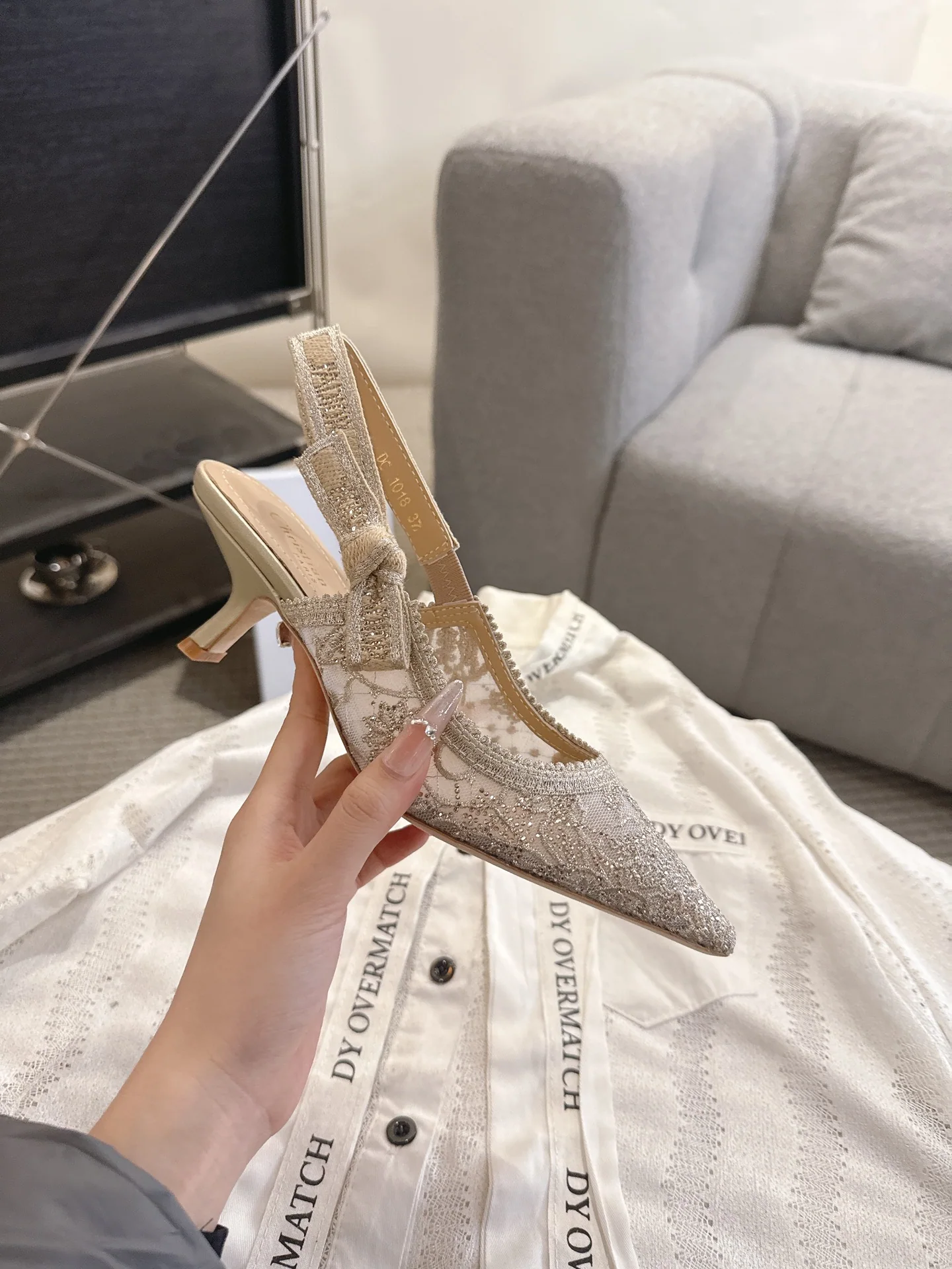디올 리본 키튼힐 샌들 상세 이미지 8