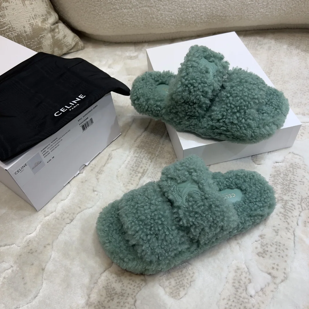 셀린느 울 개선문 퍼 슬리퍼 상세 이미지 8