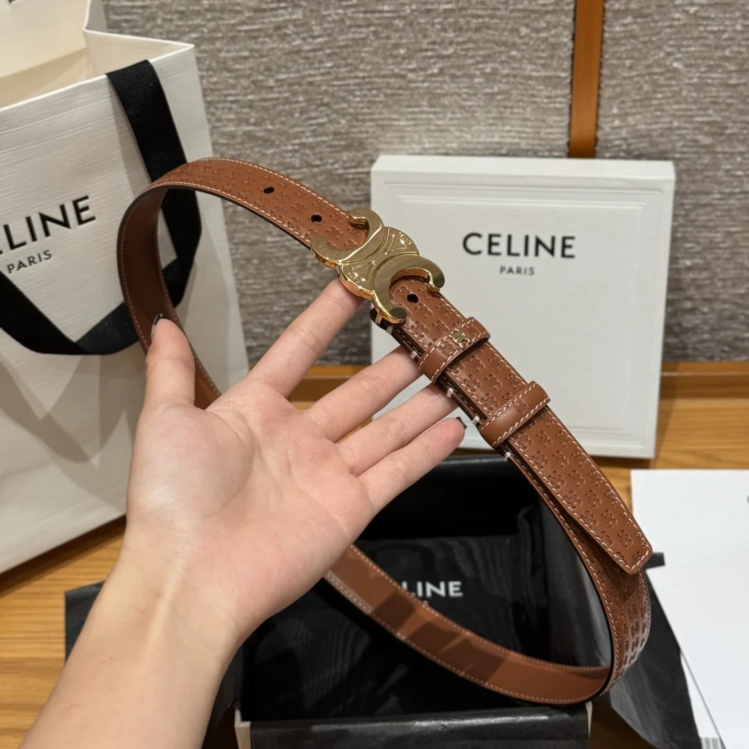 셀린느 개선문 로고 소가죽 벨트 상세 이미지 3