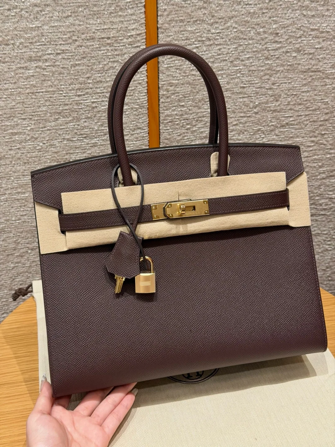 에르메스 버킨 30 새들러 레드 가방 144773