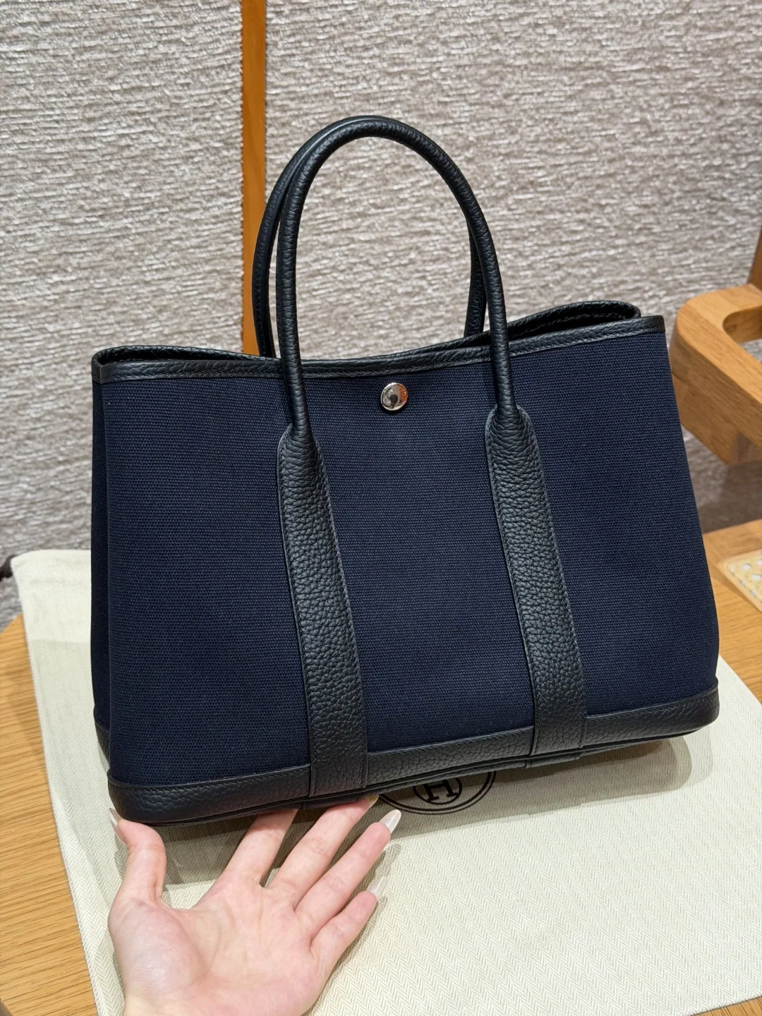 에르메스 가든 파티 캔버스 가방 30 cm 상세 이미지 3