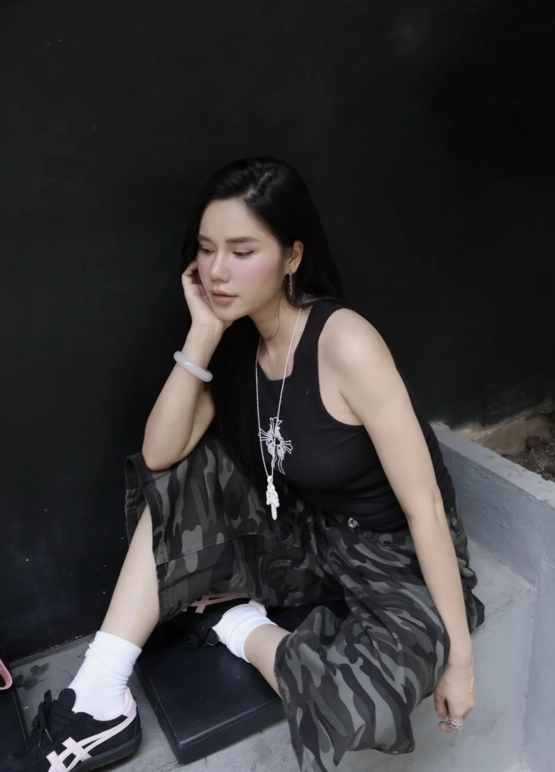 크롬하츠 크로스 프린트 남성 반팔 티셔츠 상세 이미지 10