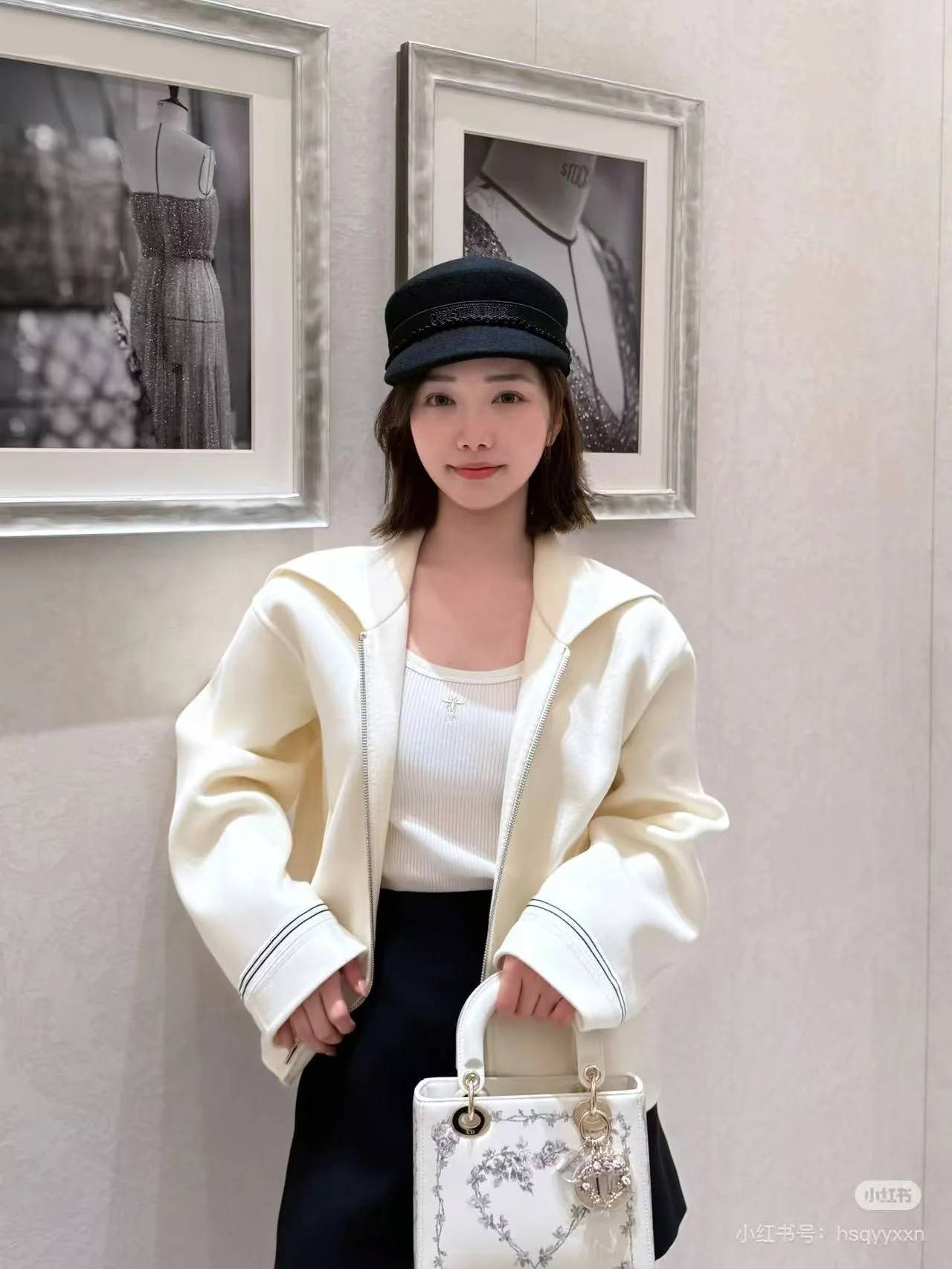 디올 네이비 울 더블페이스 자켓 상세 이미지 1