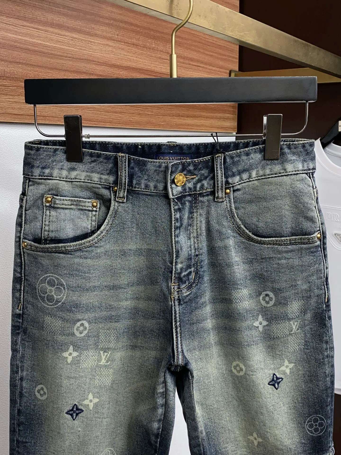 루이비통 데님 남성 반바지 상세 이미지 2
