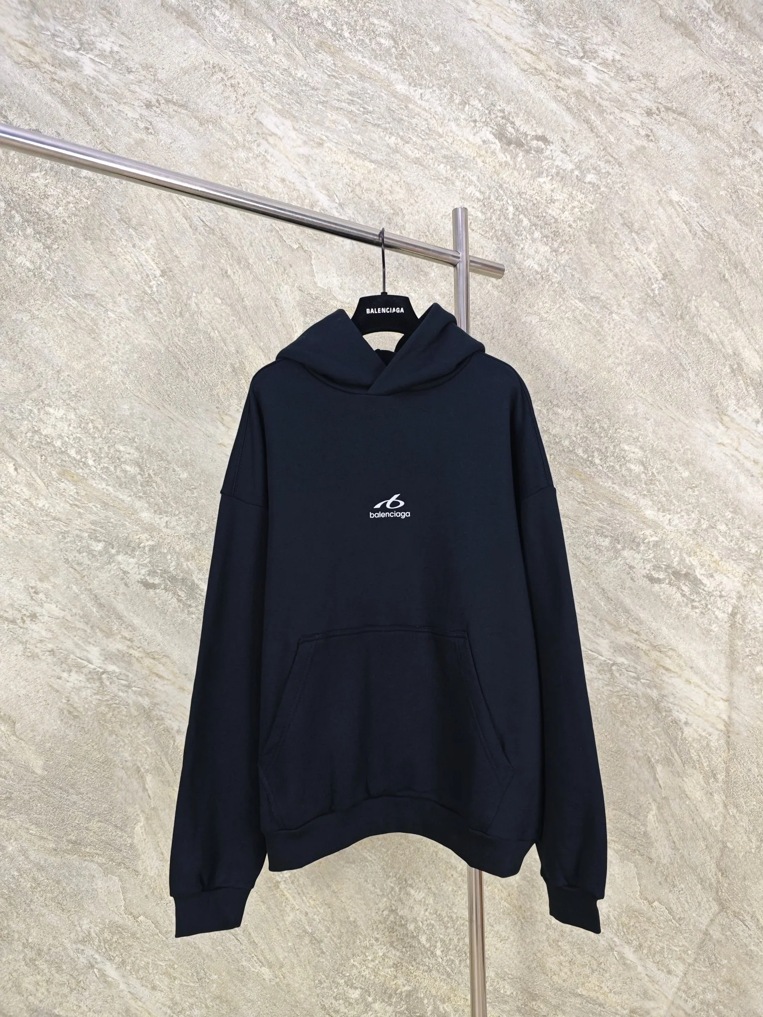 발렌시아가 리플렉티브 로고 후드 남성용 26SS