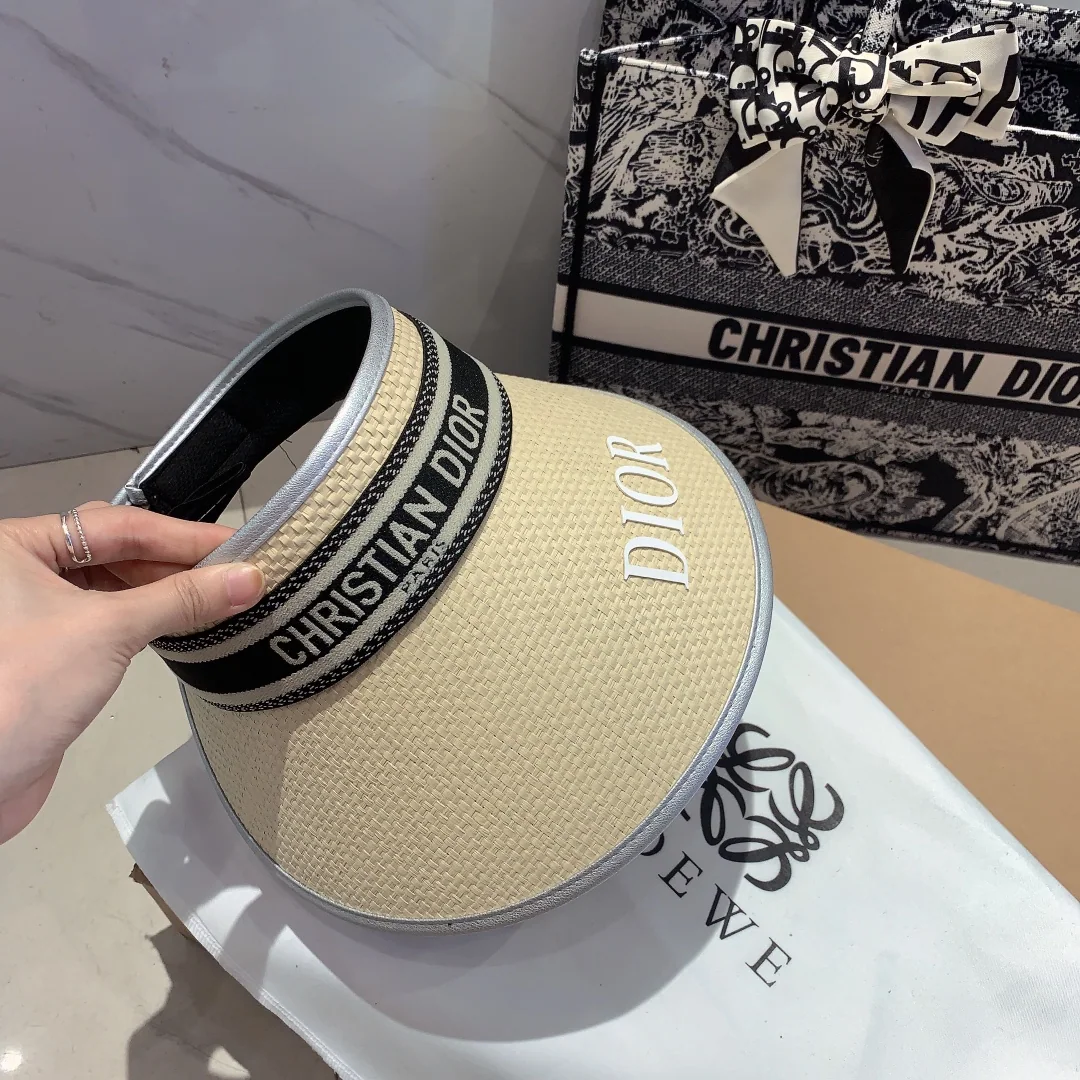 디올 블랙 비닐 바이저 모자 상세 이미지 6