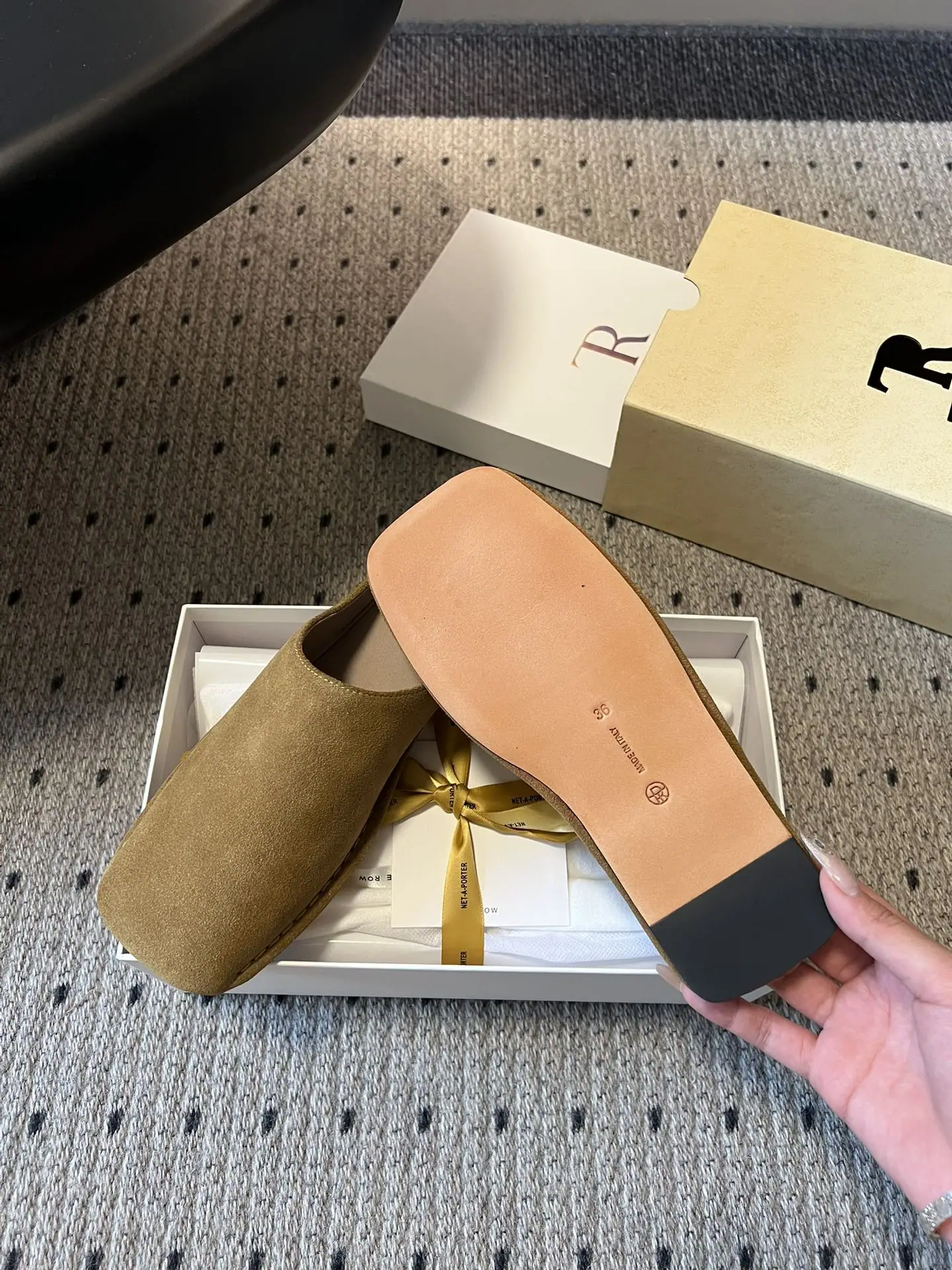 더로우 스퀘어토 뮬 슬리퍼 상세 이미지 3