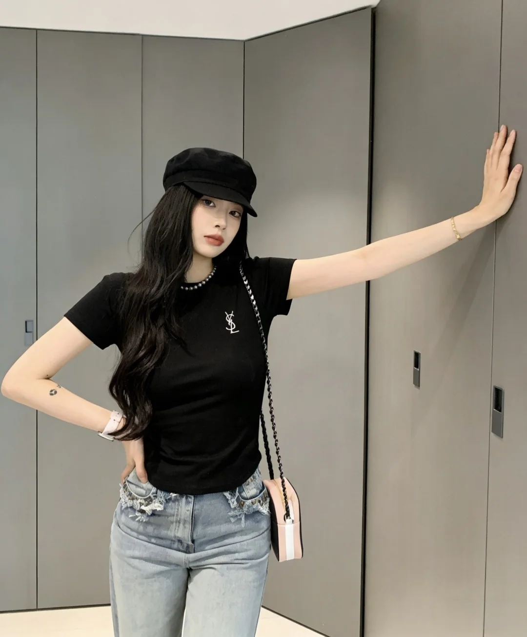 생로랑 여성 반팔 티셔츠 3 종 세트 상세 이미지 9