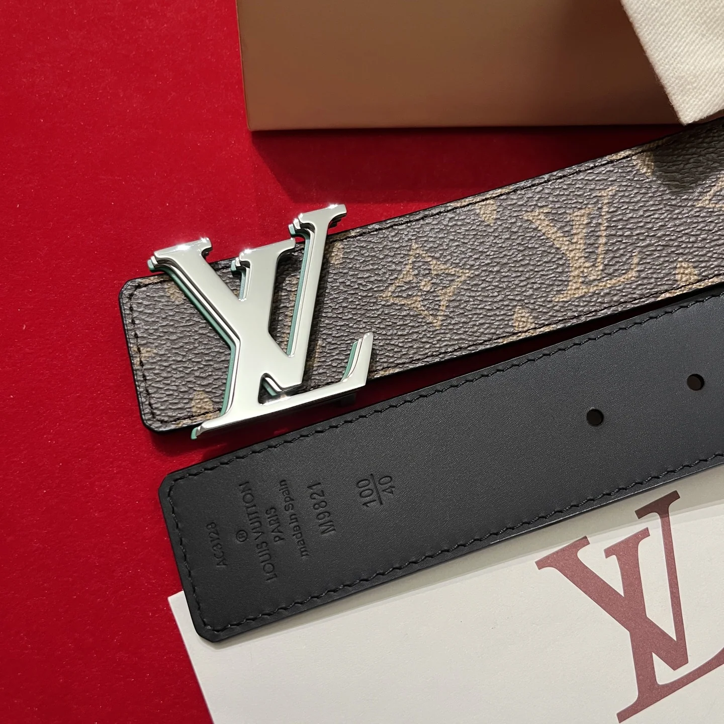 루이비통 LV 옵틱 버클 캔버스 벨트 상세 이미지 4