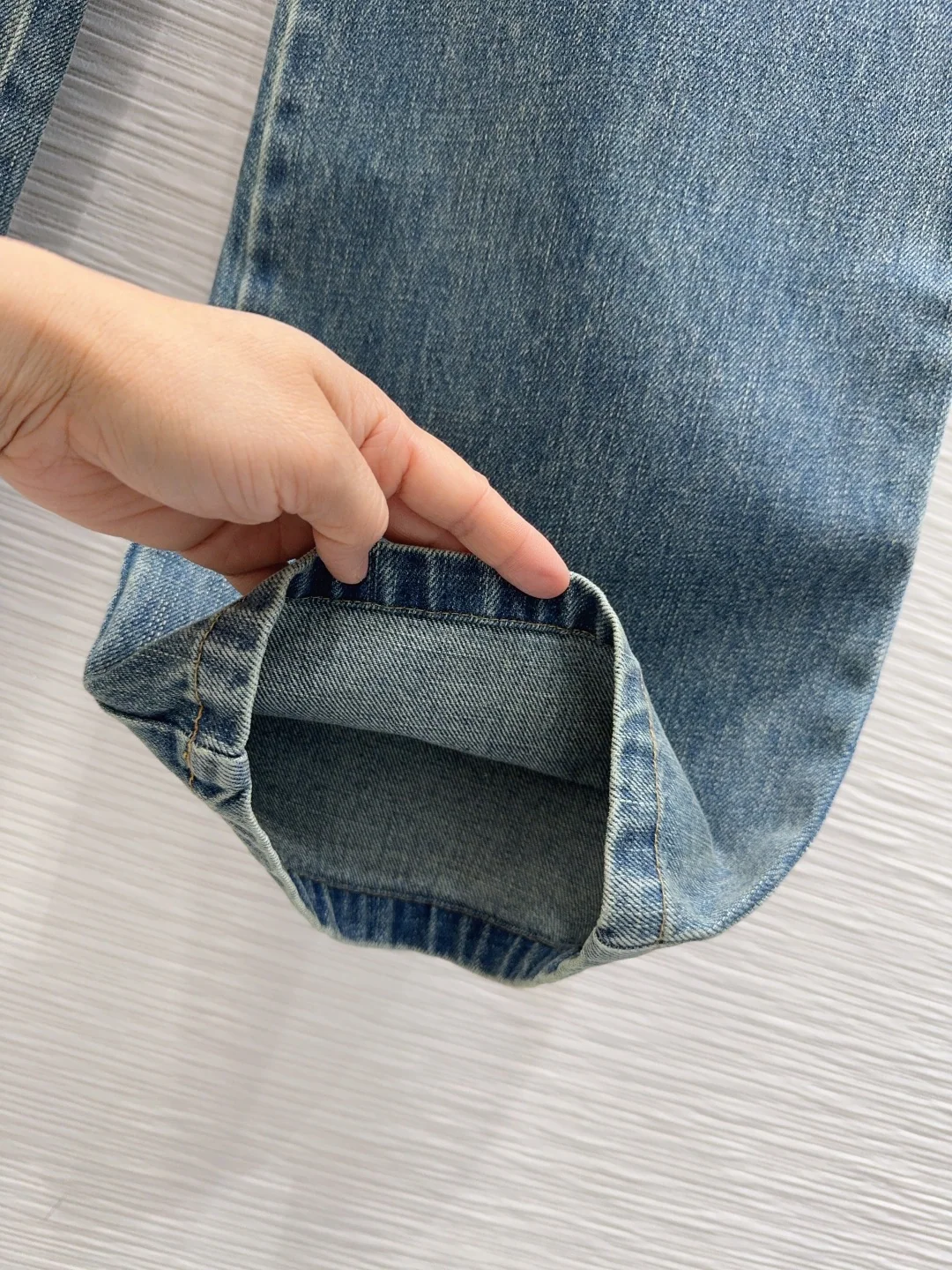 구찌 유니크 컬러 데님 여성 바지 상세 이미지 5