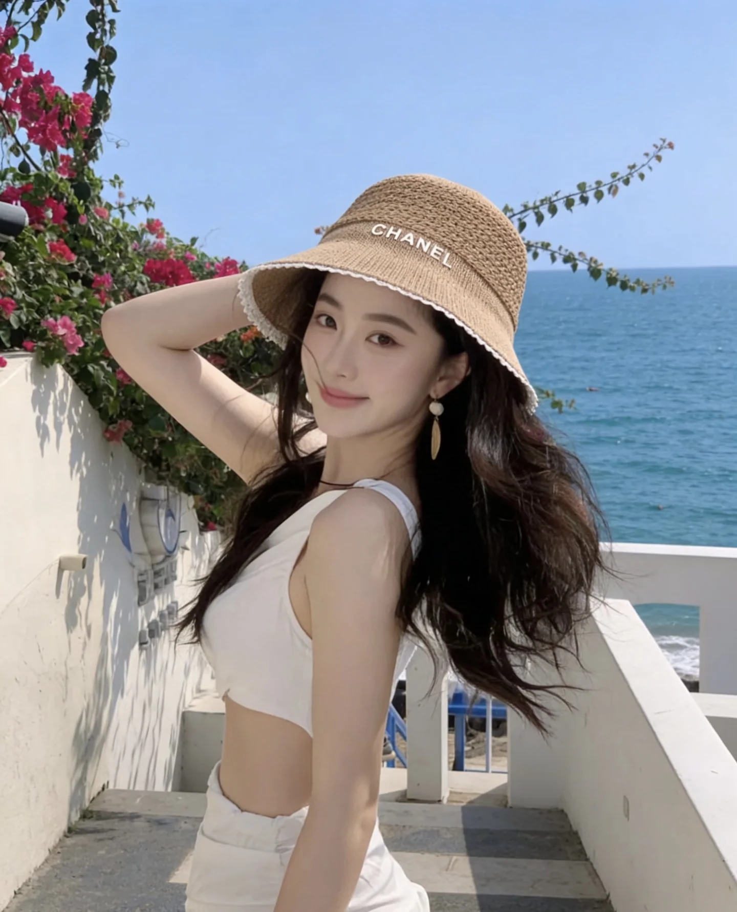 샤넬 레이스 트림 어부모자 상세 이미지 5
