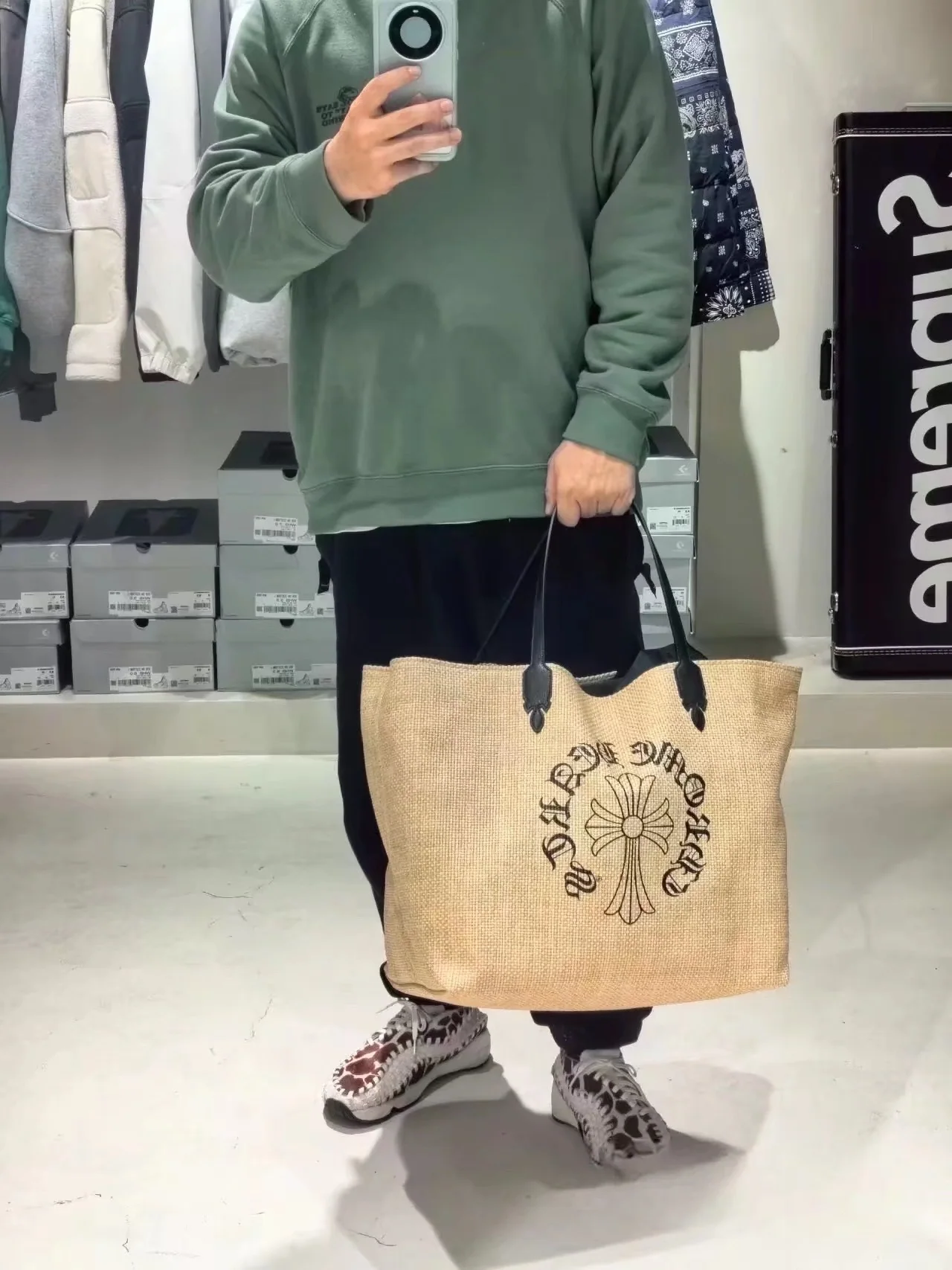 크롬하츠 라피아 토트백 상세 이미지 7