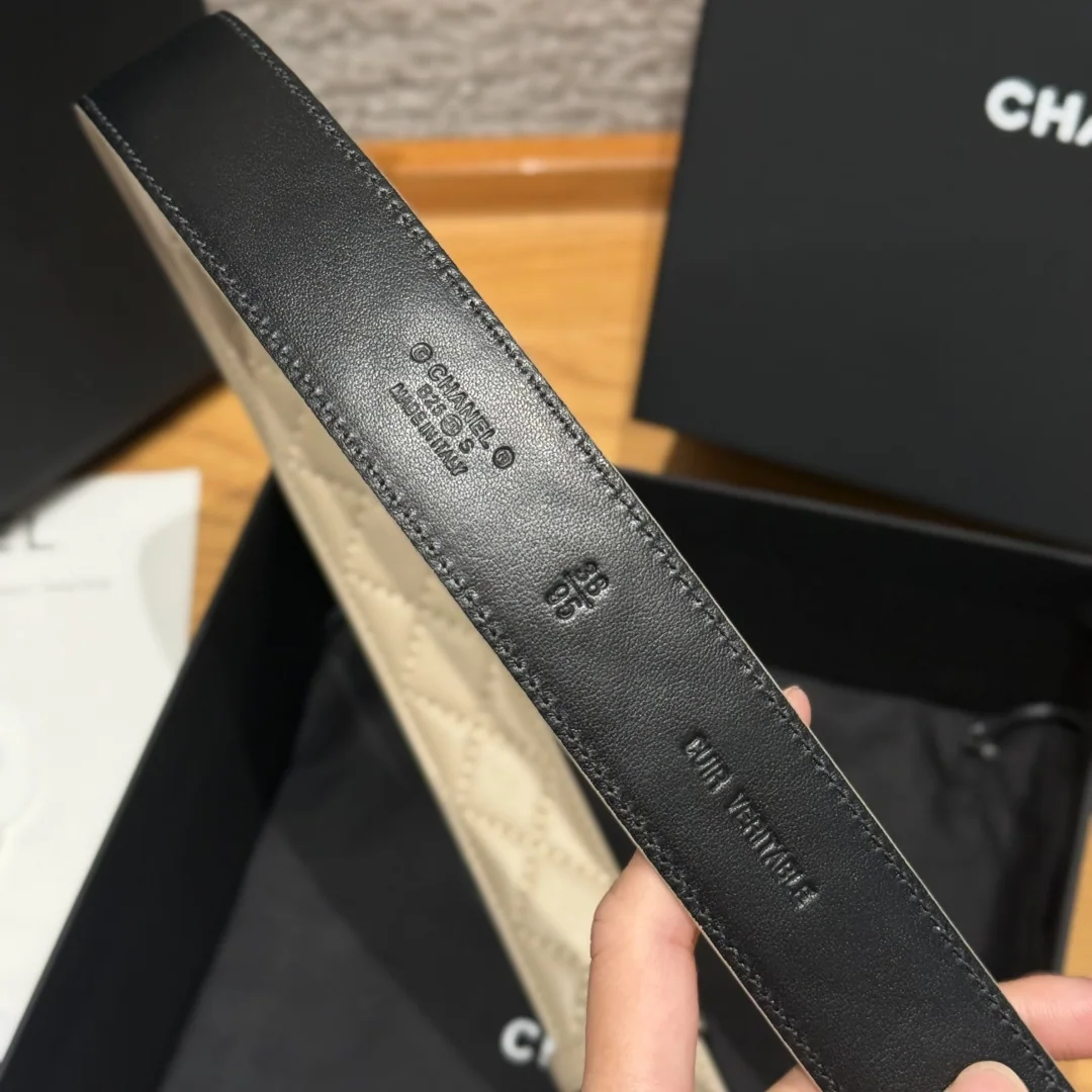 샤넬 더블 C 로고 양가죽 벨트 상세 이미지 7