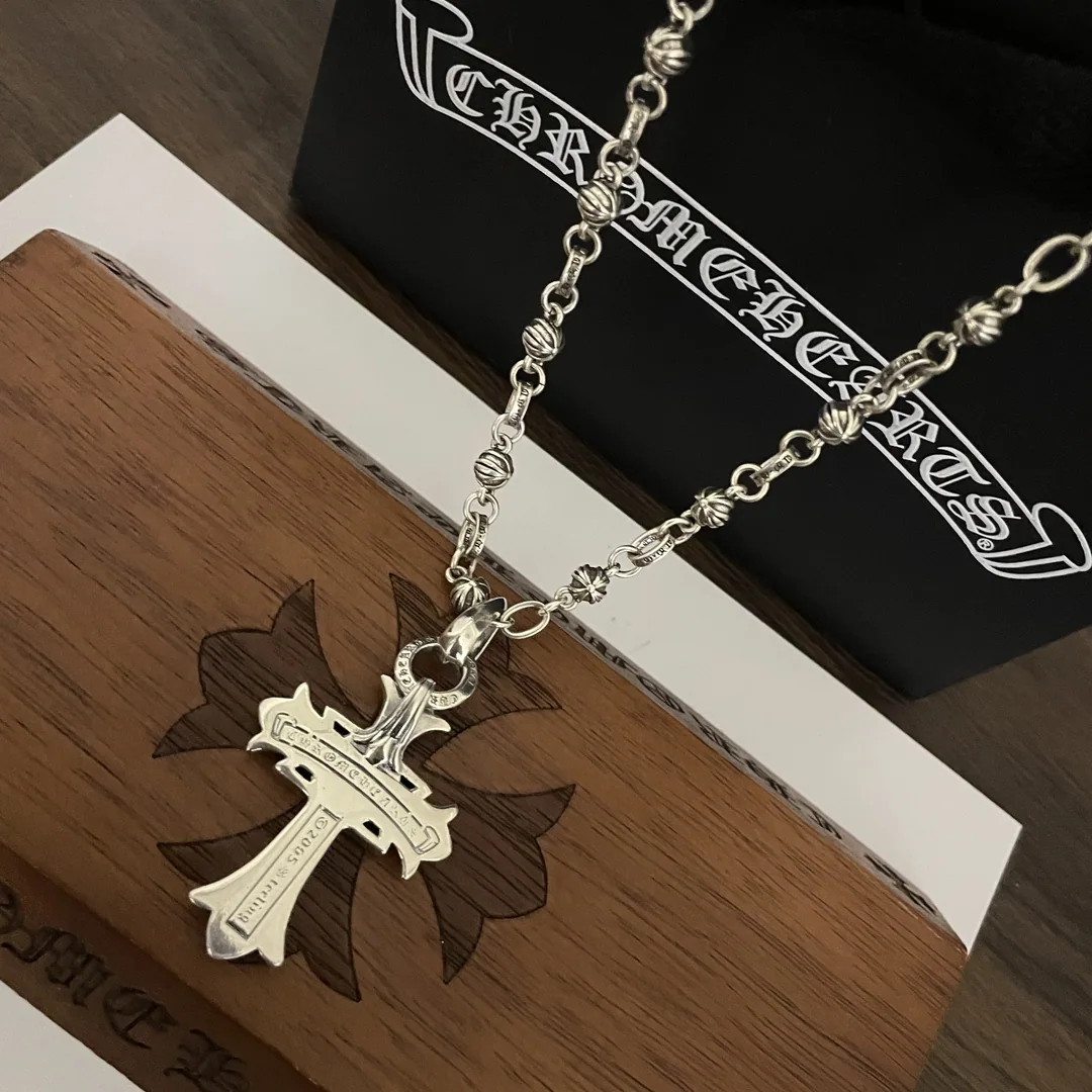 크롬하츠 클래식 레트로 라지 크로스 목걸이 상세 이미지 7