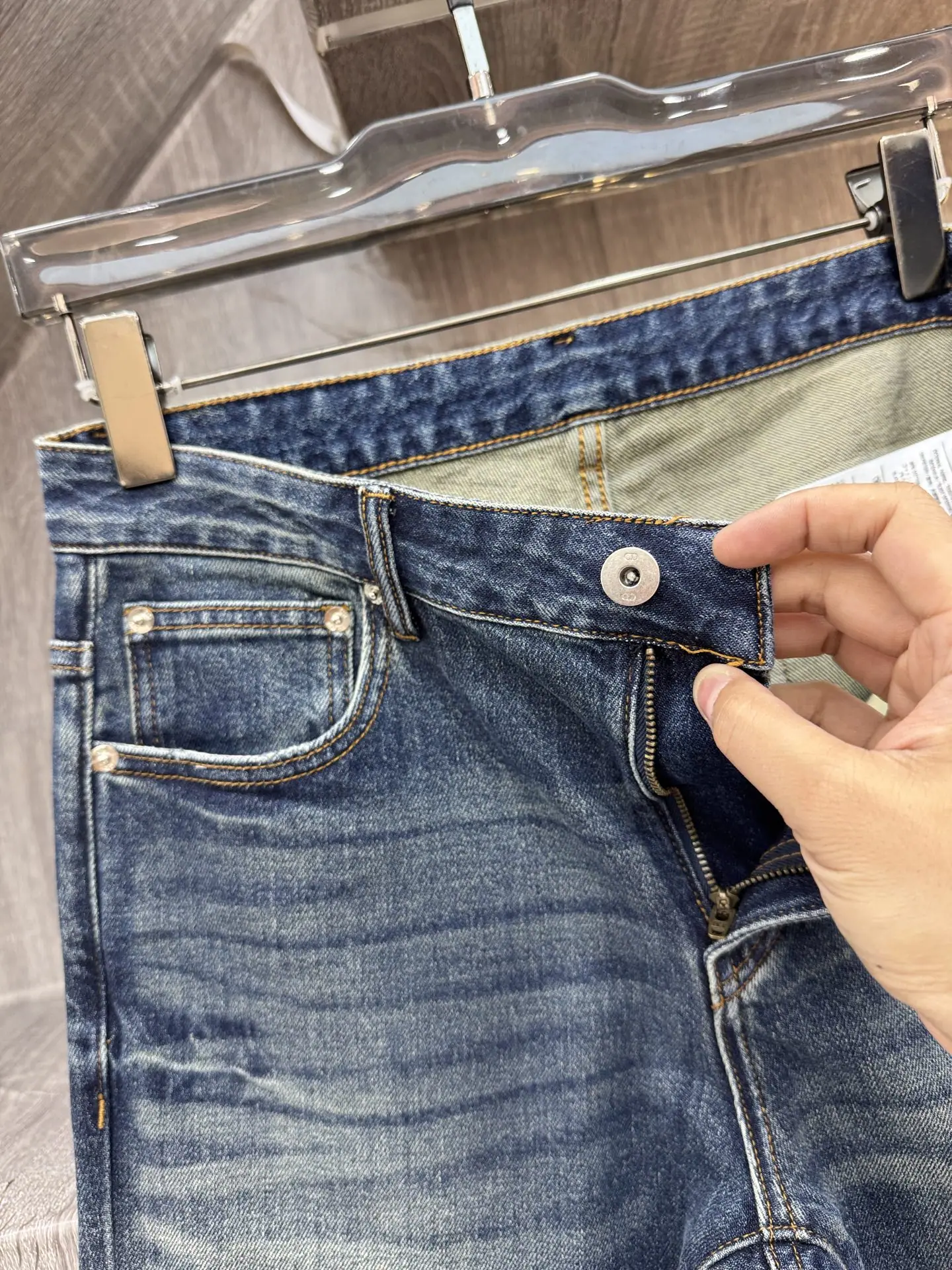 디올 남성 데님 슬림핏 바지 상세 이미지 6