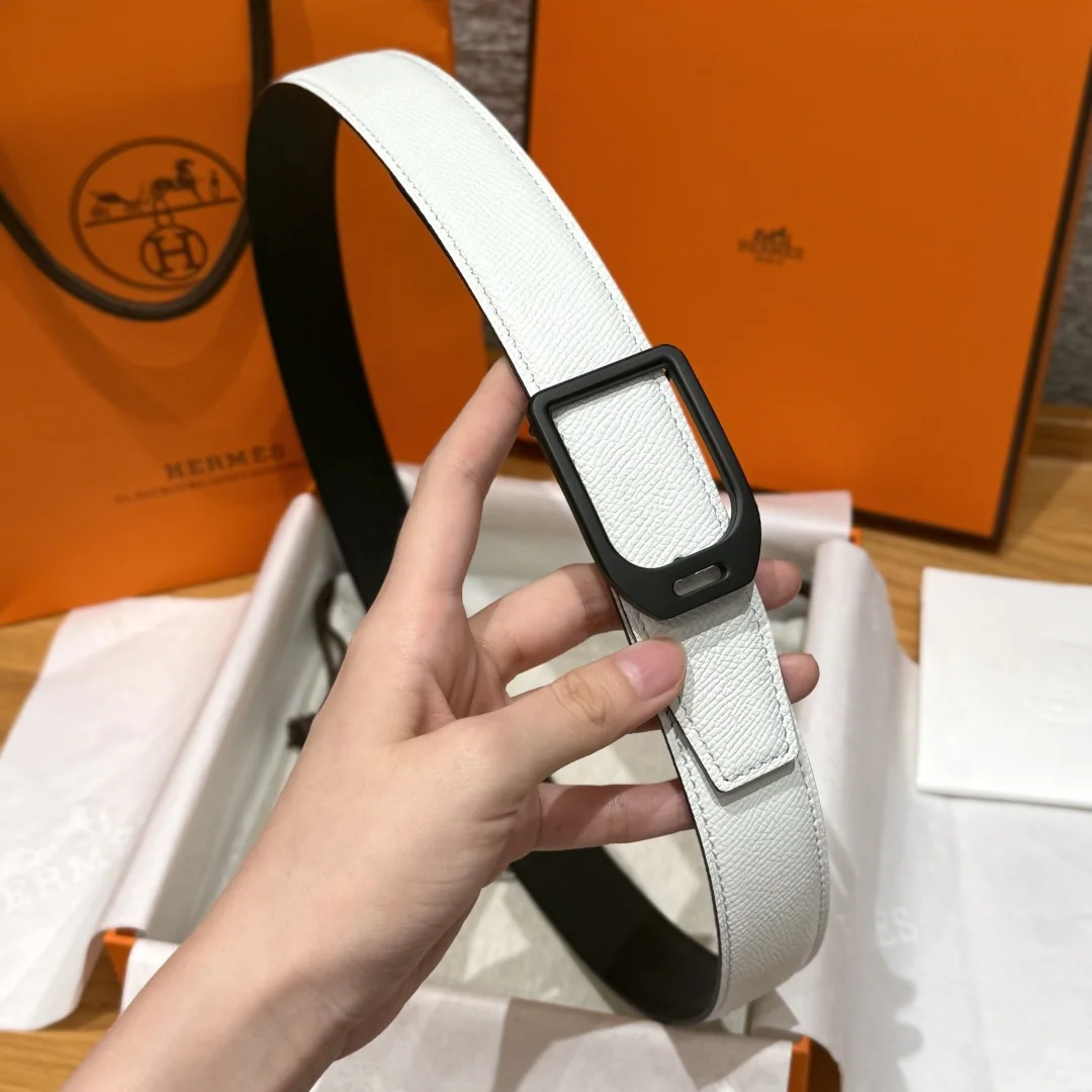 에르메스 조키 버클 송아지가죽 벨트 상세 이미지 4