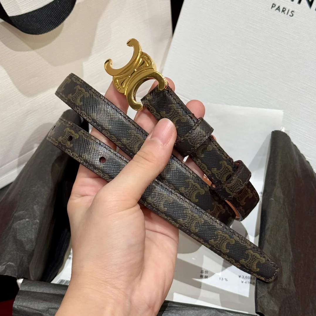 셀린느 트리옴프 양면 카프스킨 벨트 상세 이미지 2