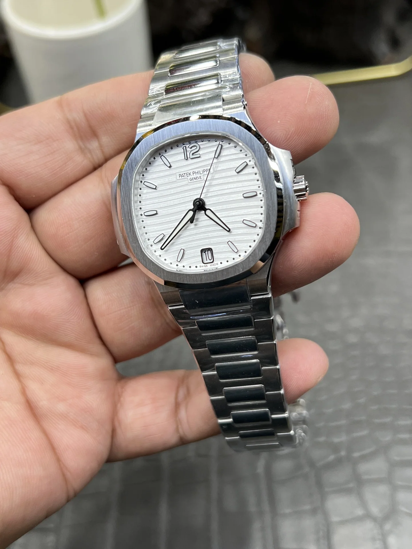 파텍필립 노틸러스 7118 자동 여성용 3 K 공장 레플리카 43965 Patek Philippe 상세 이미지 5