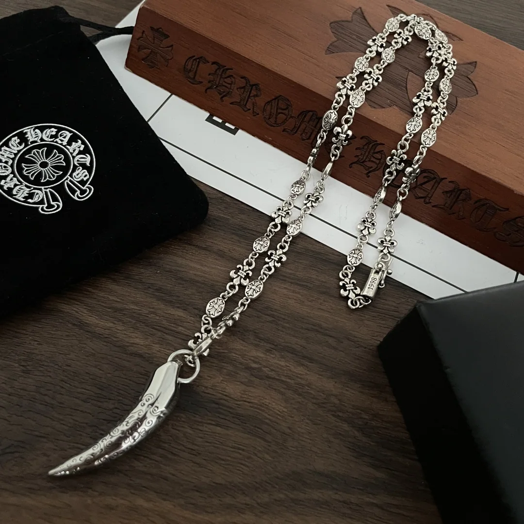 크롬하츠 클래식 레트로 아이보리 펜던트 목걸이 상세 이미지 2