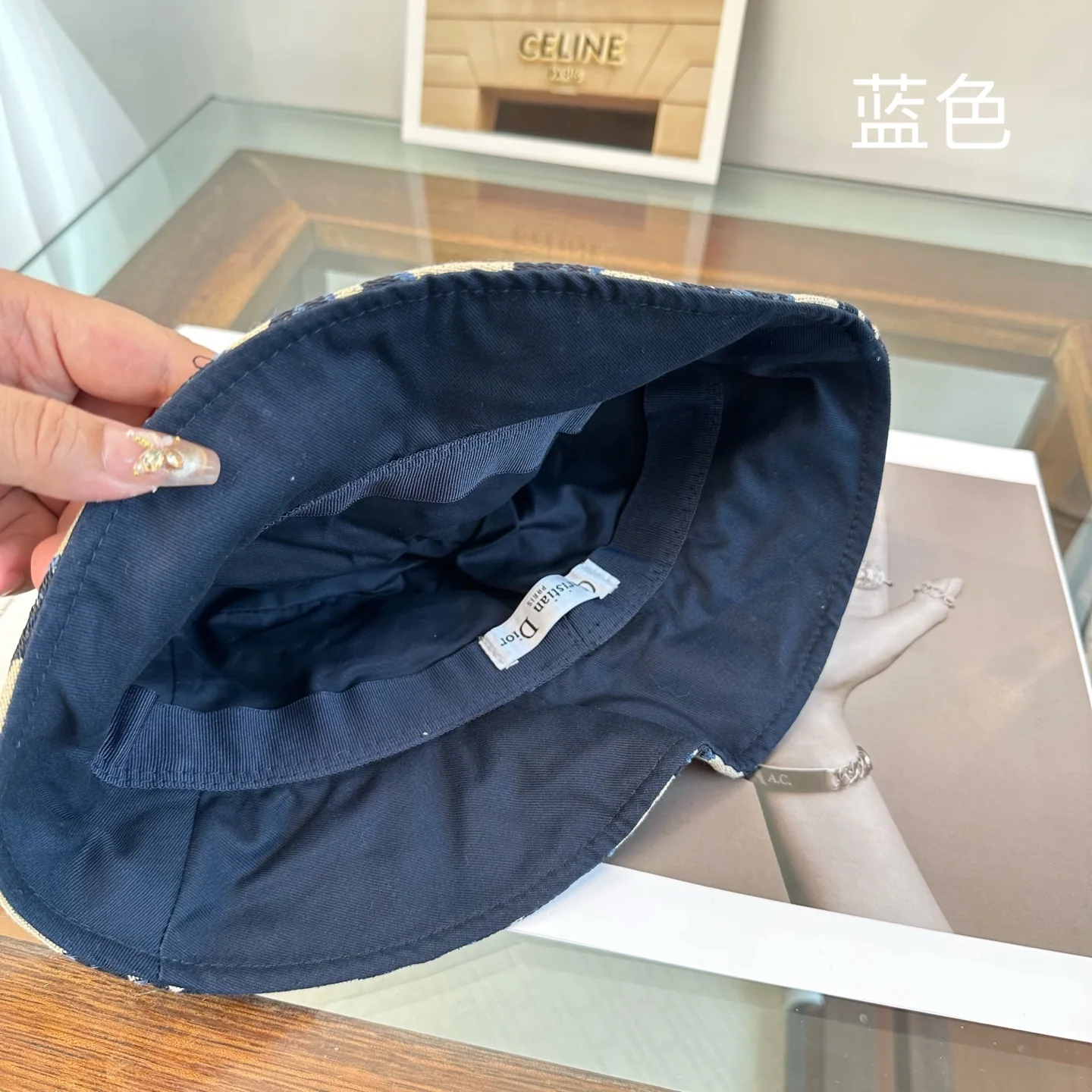 디올 로고 버킷 햇 모자 상세 이미지 8