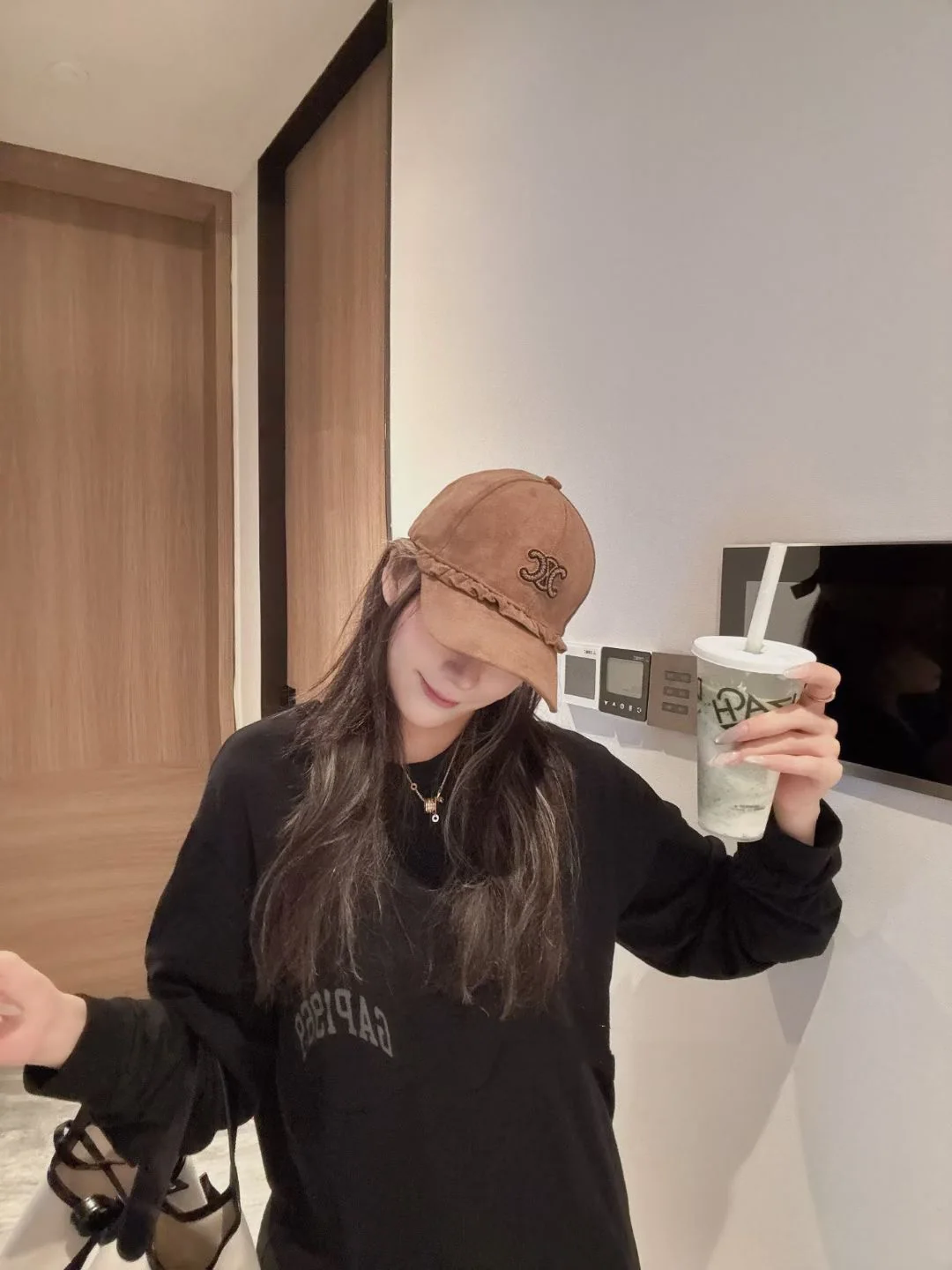 셀린느 스웨이드 베이스볼 캡 상세 이미지 1