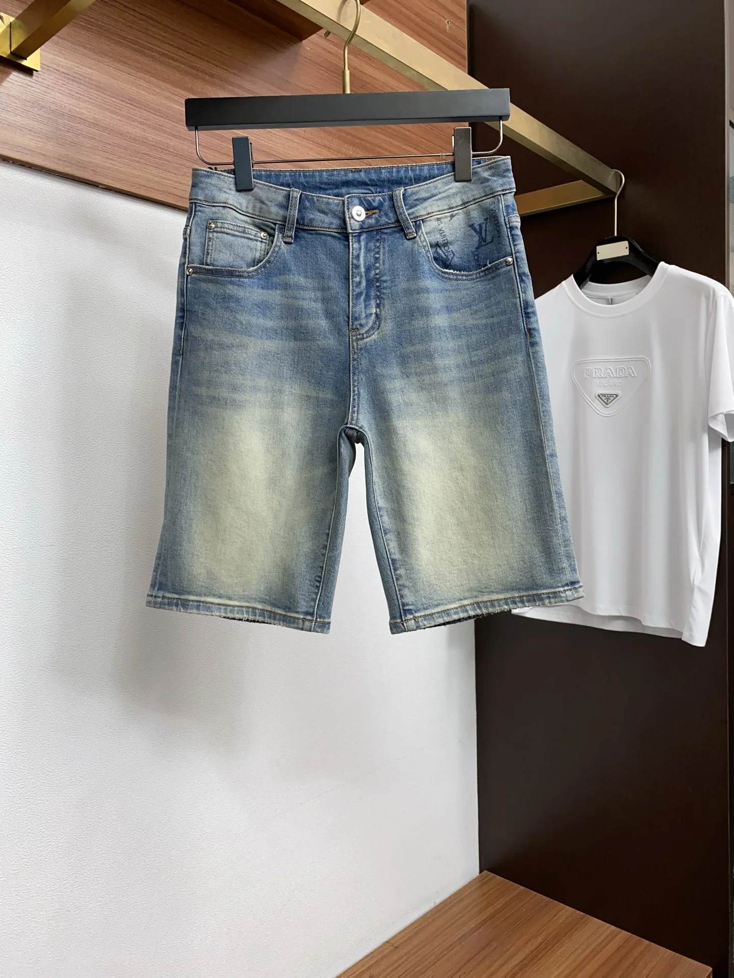 루이비통 데님 반바지 상세 이미지 1