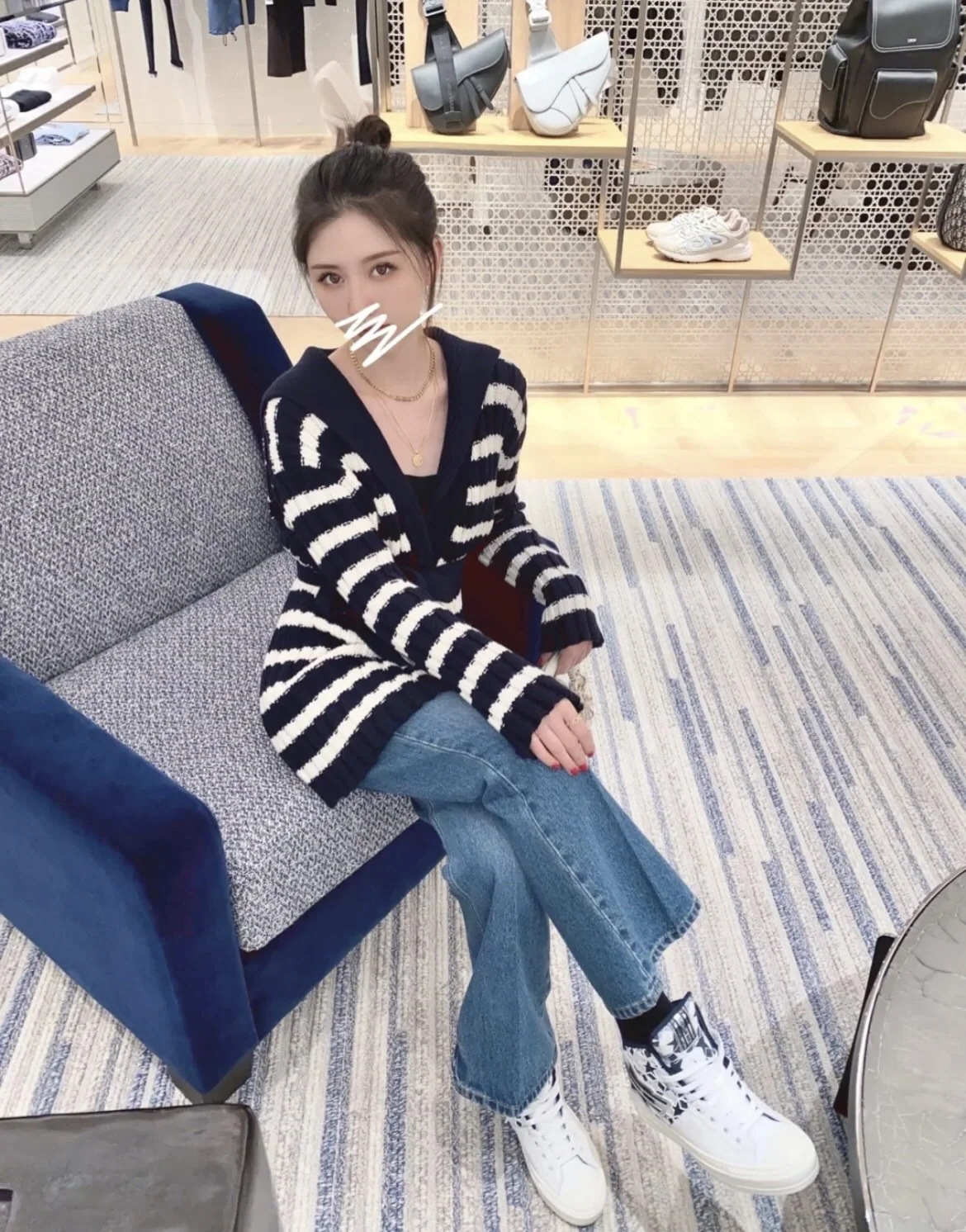 디올 체인 레터 목걸이 상세 이미지 3