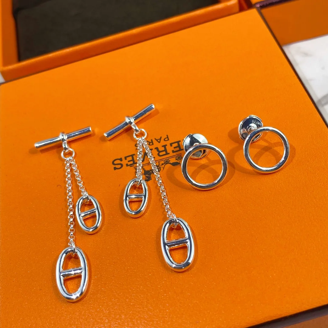 에르메스 925 스털링 실버 태슬 귀걸이 상세 이미지 6