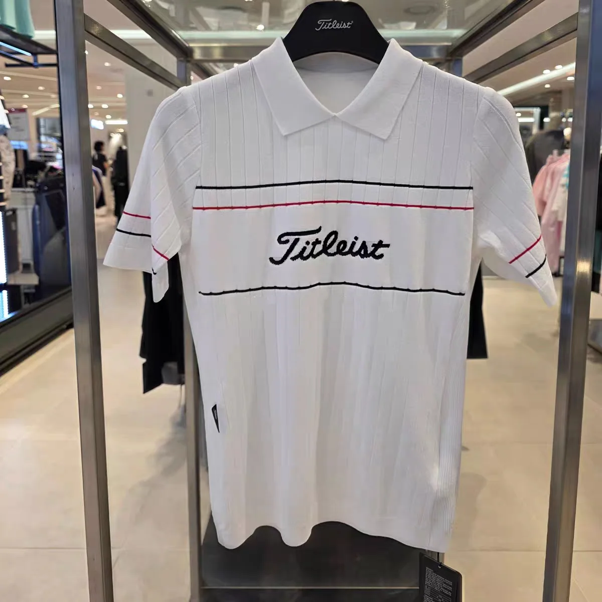 타이틀리스트 여성 니트 반팔 톱 상세 이미지 4