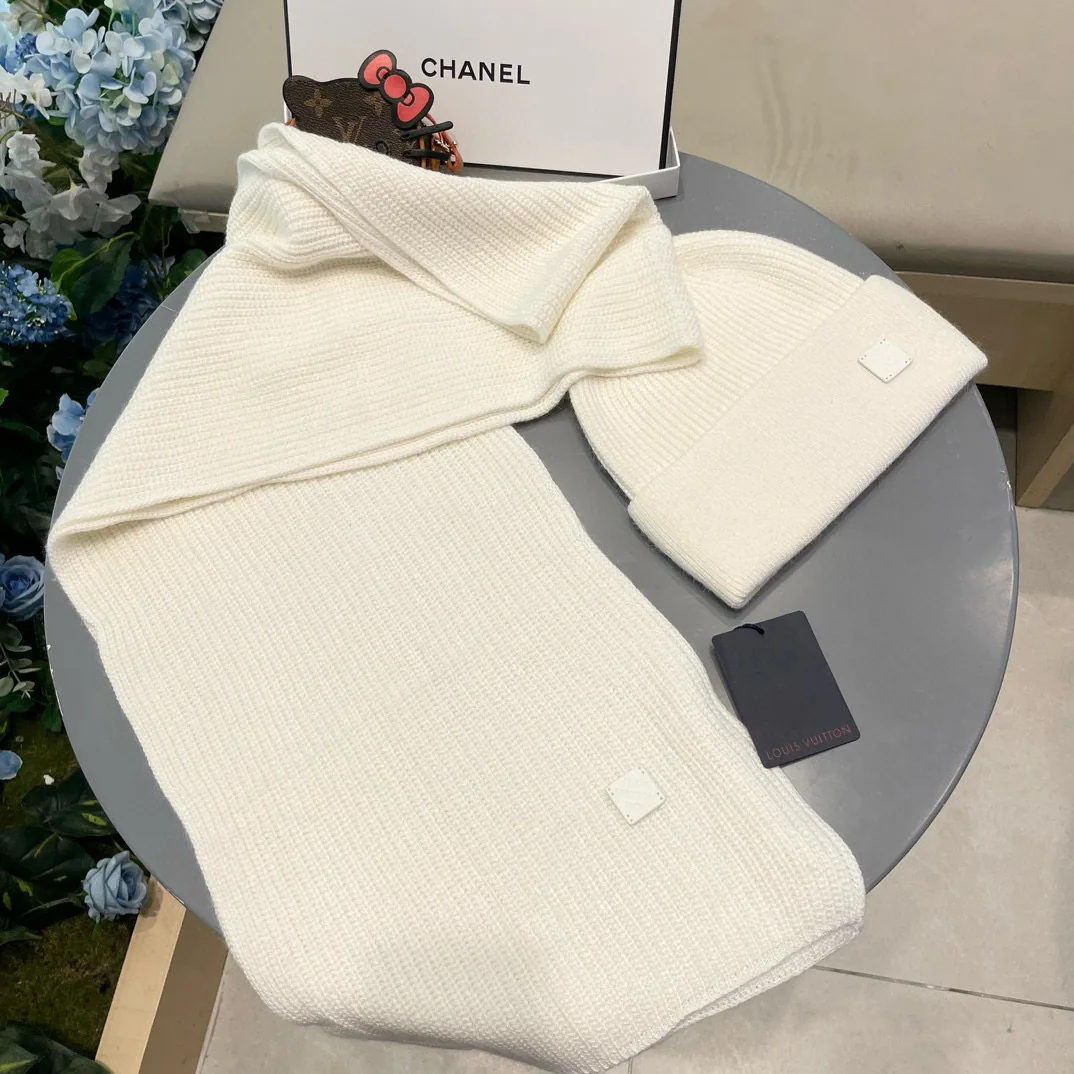 루이비통 울 머플러 세트 모자 상세 이미지 3