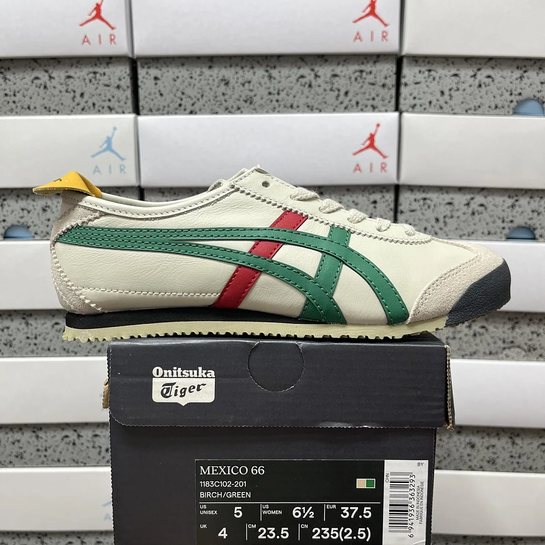 오니츠카타이거 [QC] 멕시코 66 1183C102-201 202299 Onitsuka Tiger Mexico 66 Birch Green Red