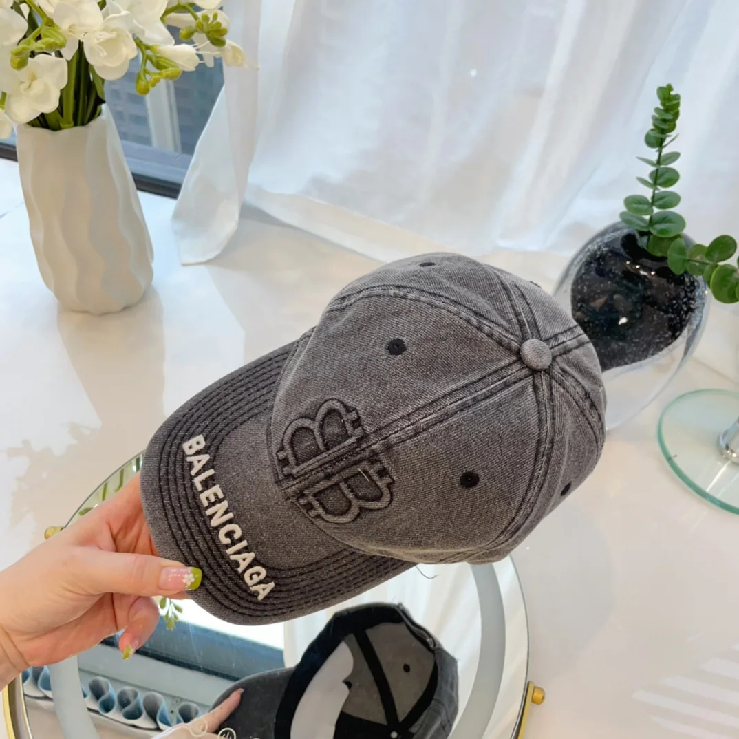 발렌시아가 워시드 데님 베이스볼 모자 상세 이미지 5