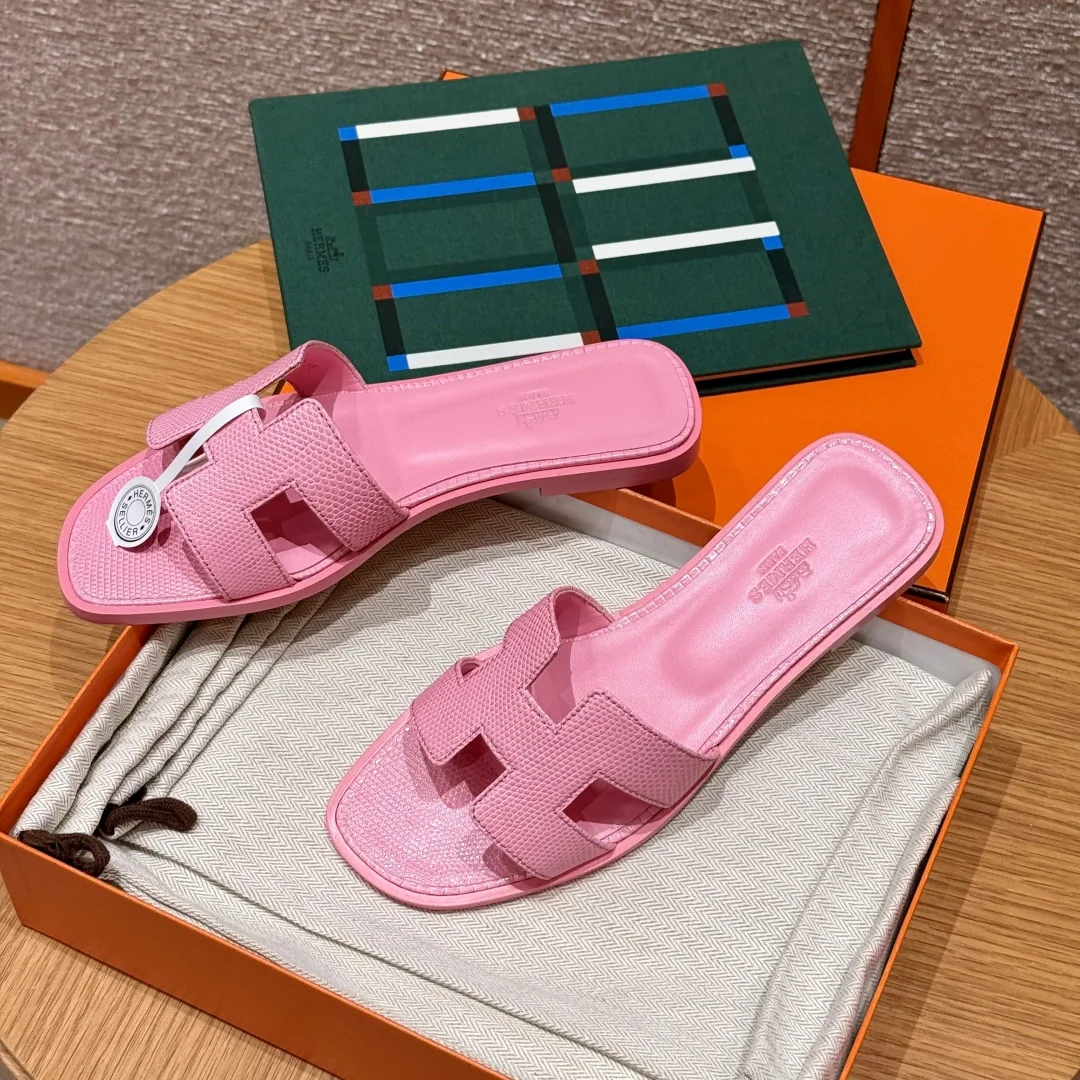 에르메스 올란 도마뱀 가죽 샌들 상세 이미지 1