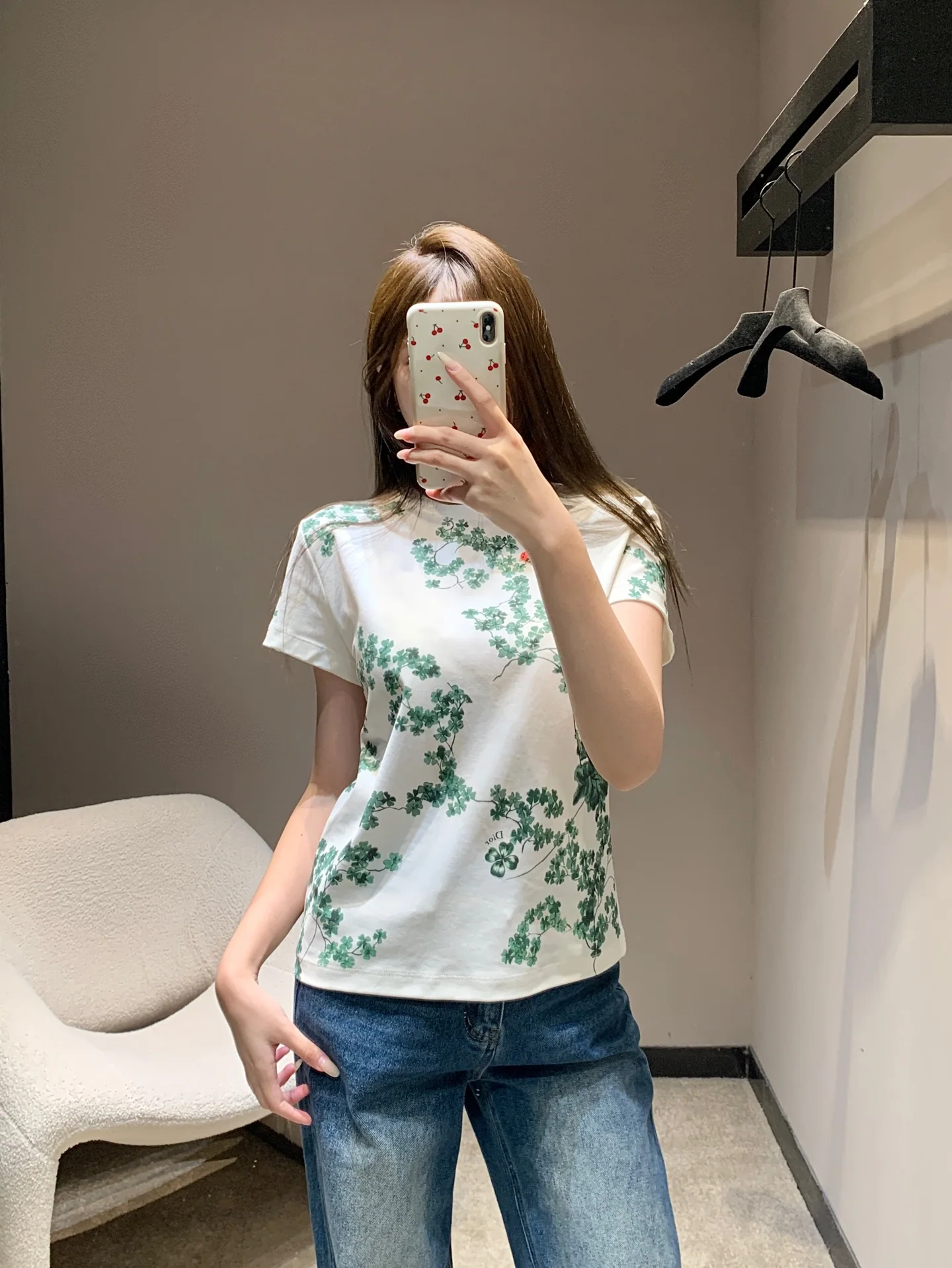 디올 꽃무늬 크루넥 코튼 반팔 티셔츠 26 SS 상세 이미지 9