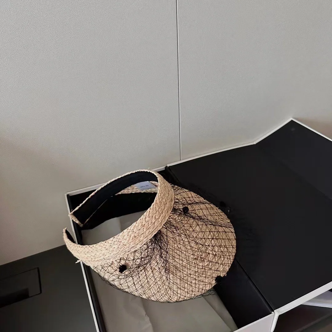 샤넬 메시 라피아 바이저 모자 상세 이미지 5
