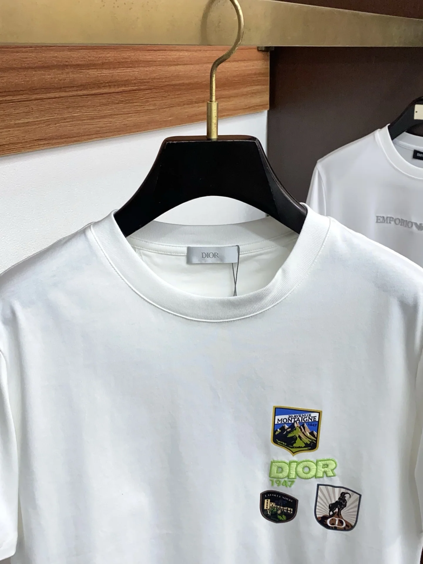 디올 코튼 크루넥 남성 반팔 티셔츠 상세 이미지 3