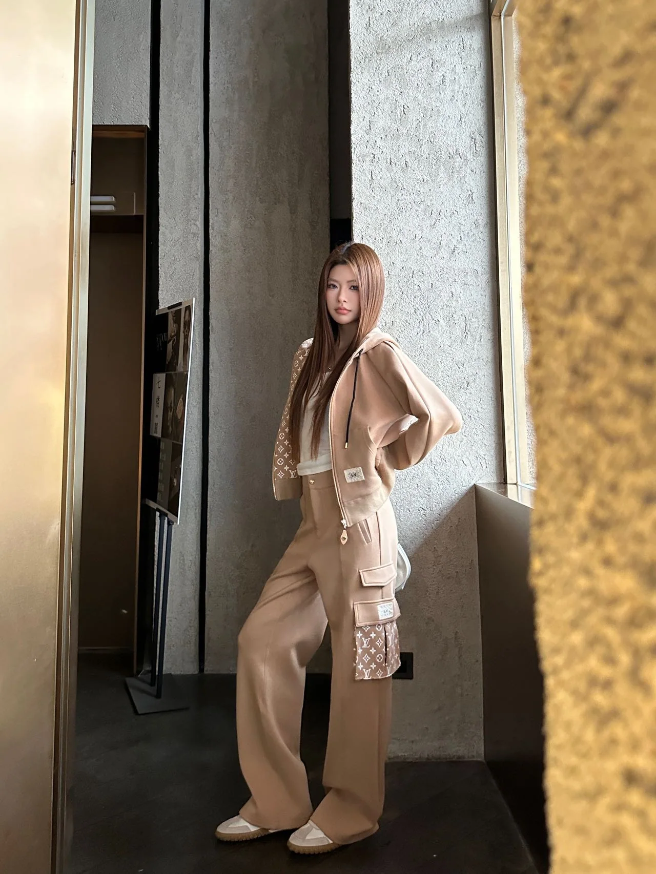 루이비통 카고 와이드 레그 여성 바지 26SS