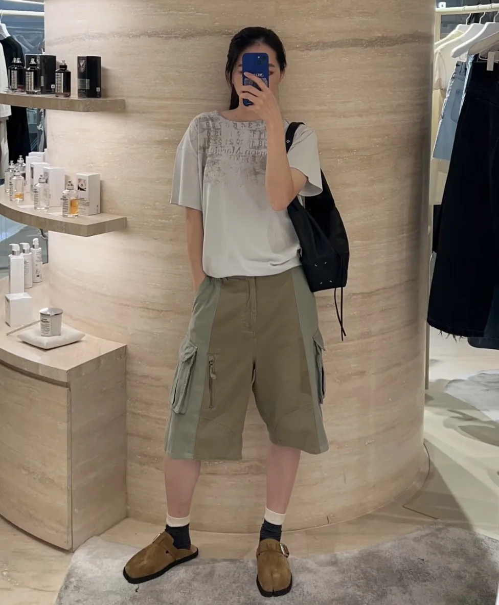 마르지엘라 데미지 프린트 여성 반팔 티셔츠 상세 이미지 6