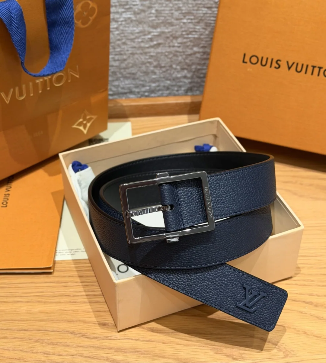 루이비통 LV 폰느프 양면 가죽 벨트 35mm 상세 이미지 2